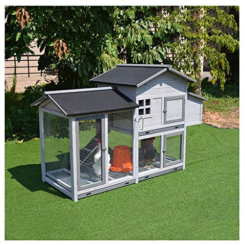 AIOEJP Hühnerstall extra großer Kaninchenstall mit Laufgehege, Katzenkäfig, Taubenkäfig, Zwinger, Reinigungswanne und…