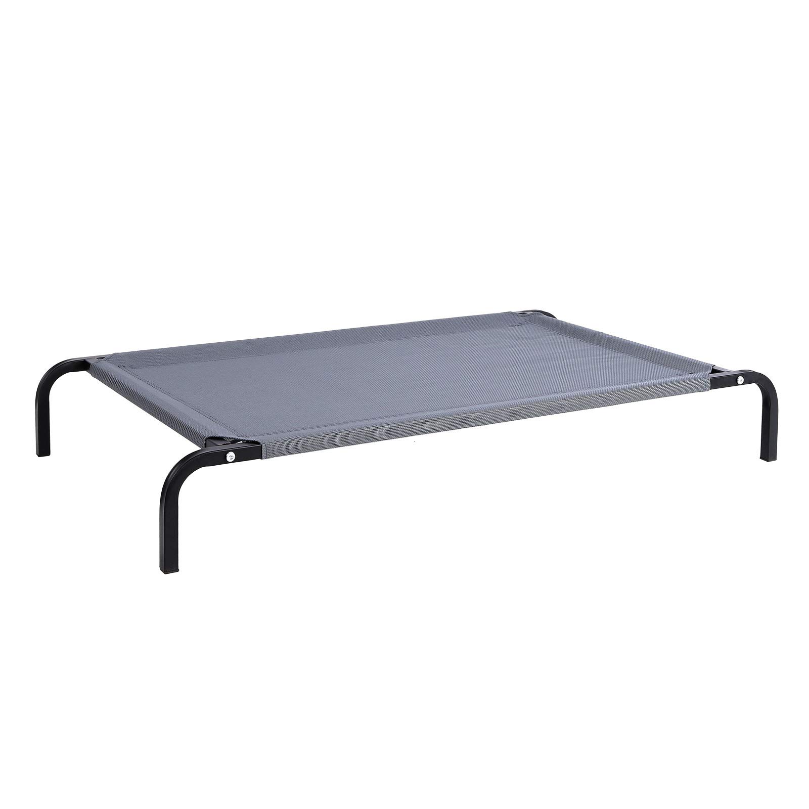 lionto Cama elevada para Perros Tejido en Textilene, (L) 114x76 cm Gris