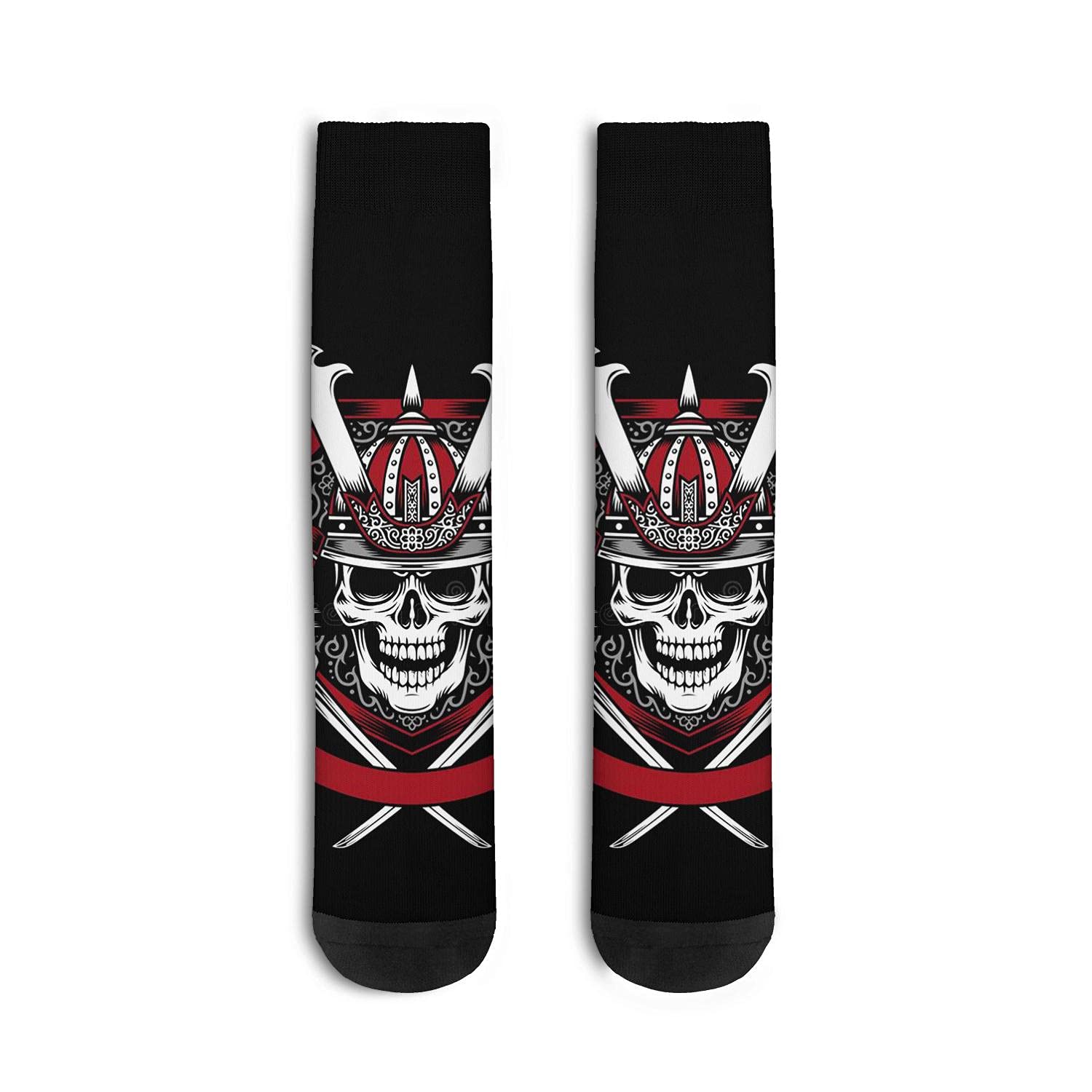 Crew Socks High Ankle Sports Socks Samurai Skull Comfort Socks Cute Novel Funny for Men?Women Gift