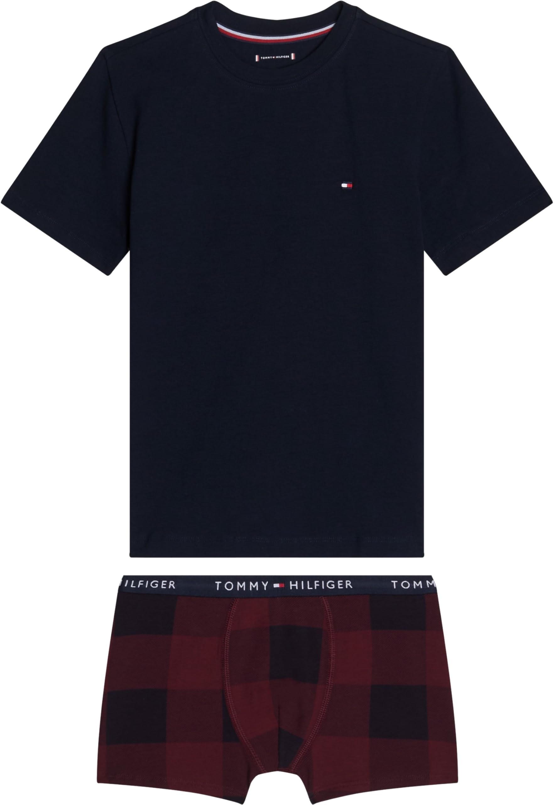 Tommy Hilfiger Set Regalo Niños Boxed Camiseta de Manga Corta & Calzoncillos Bóxer Trunks