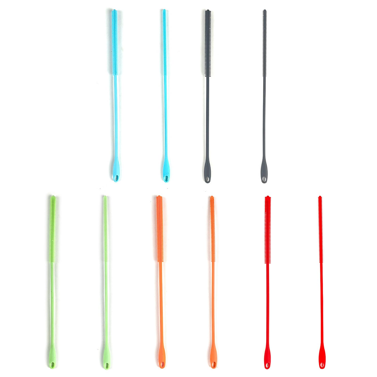 2 Spazzole Pulizia Cannucce In Silicone - Extra Lunghe Per Stanley E