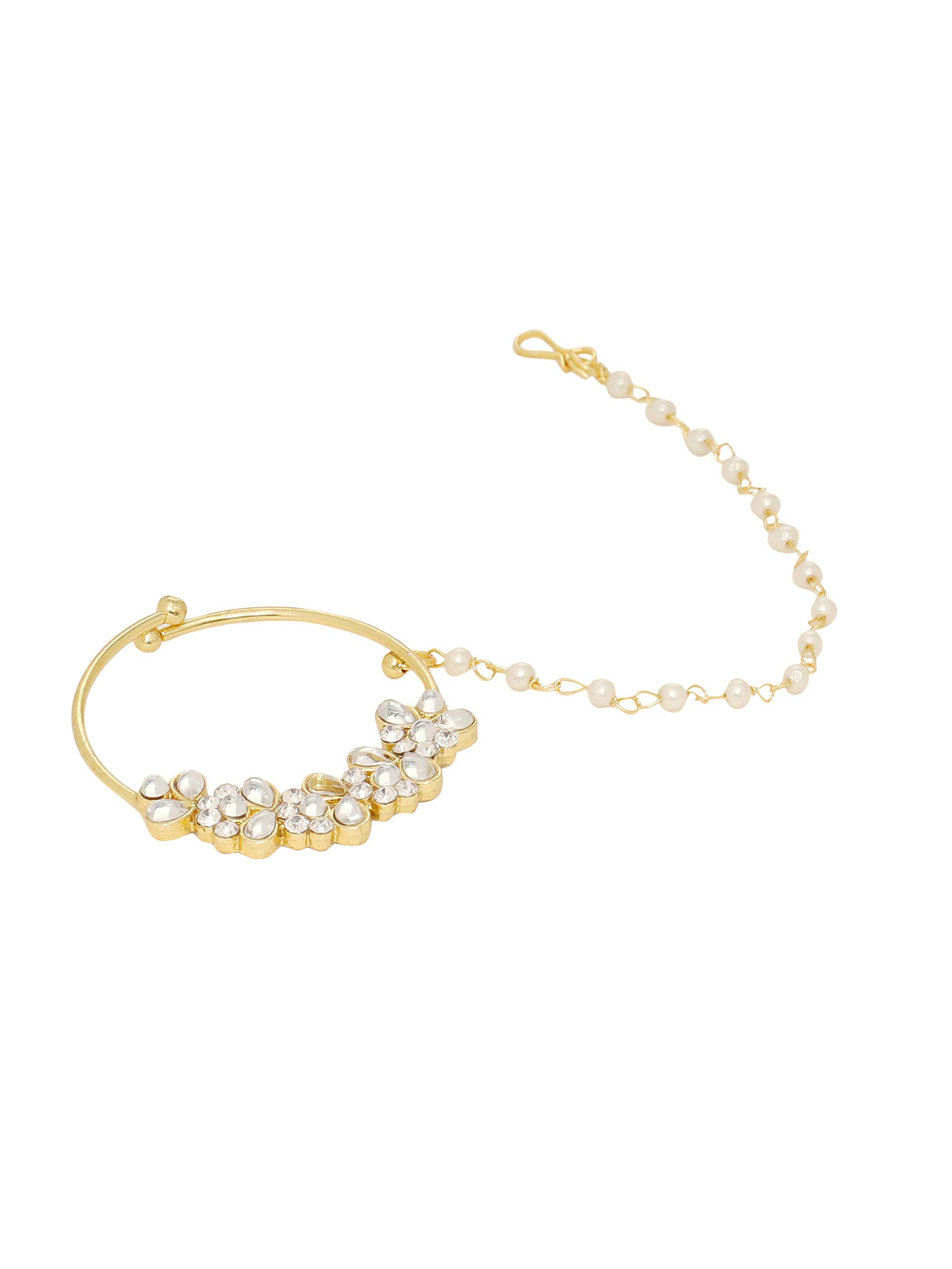 See full amazon price history chart for Sanjog Stunning Bridal Nose Ring Pin With Pearl Chain Women For Traditional Wedding/Party (White) Sanjog Stunning Bridal Nose Ring Pin With Pearl Chain Women For Traditional Wedding/Party (White) (B07Y3RLP8P) Amazon Price History, Amazon Price Tracker