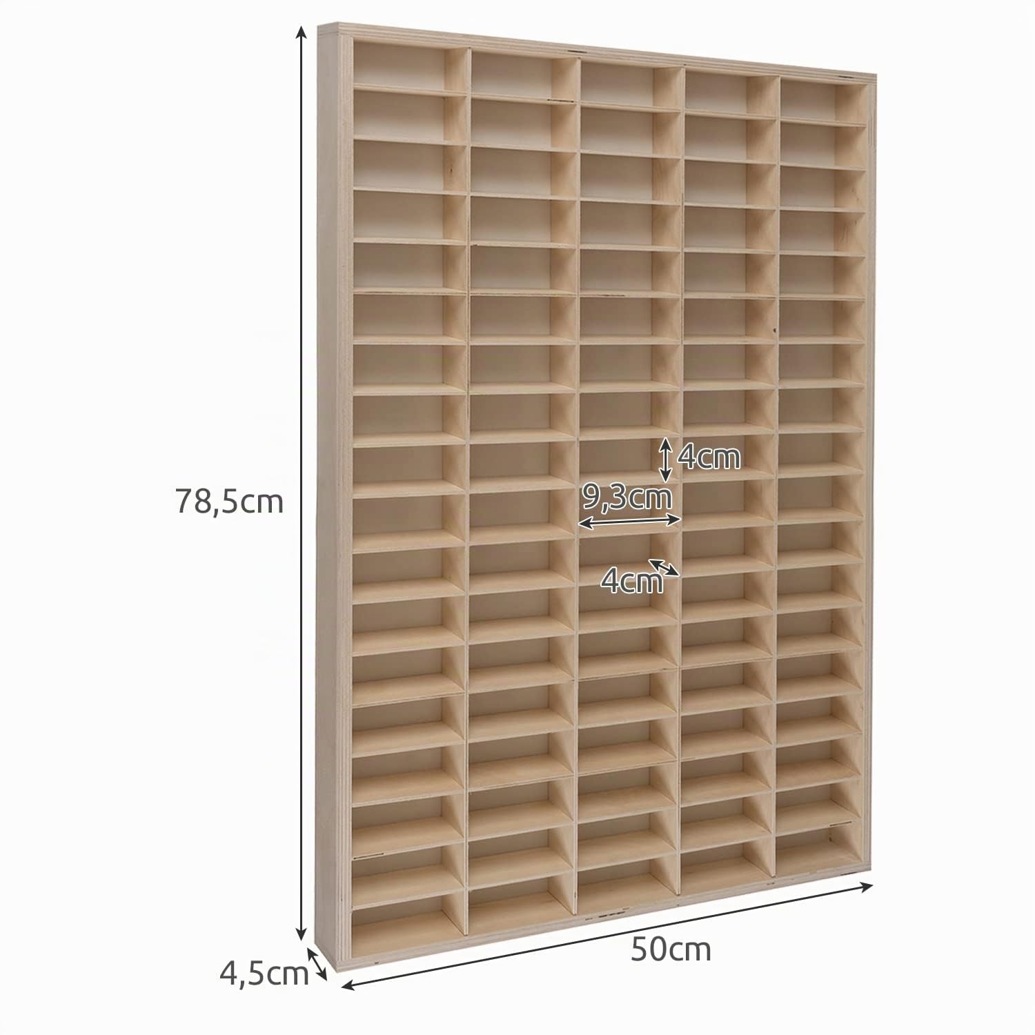 Kruzzel vitrine de collection 21997 en bois (90 compartiments)