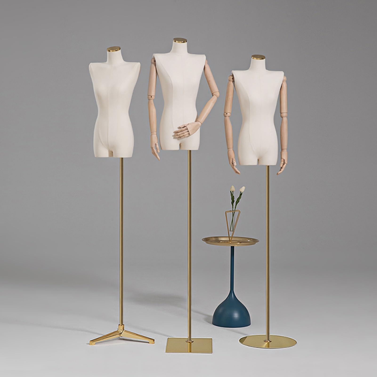 Weibliche Schaufensterpuppe, Torso-Körper, halblang, höhenverstellbar, für Kleid, Schmuck, Schaufensterpuppen, Torso