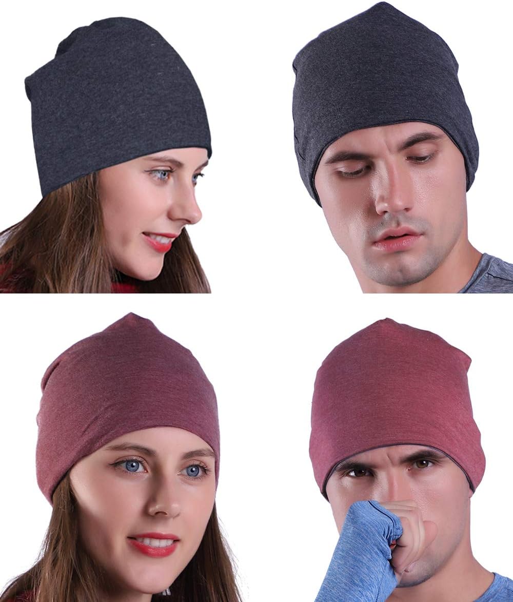 EMPIRELION 9" Multifunctional Lightweight Beanies Hats Snug Fitting, Running Skull Cap Helmet Liner Sleep Caps - Image 2