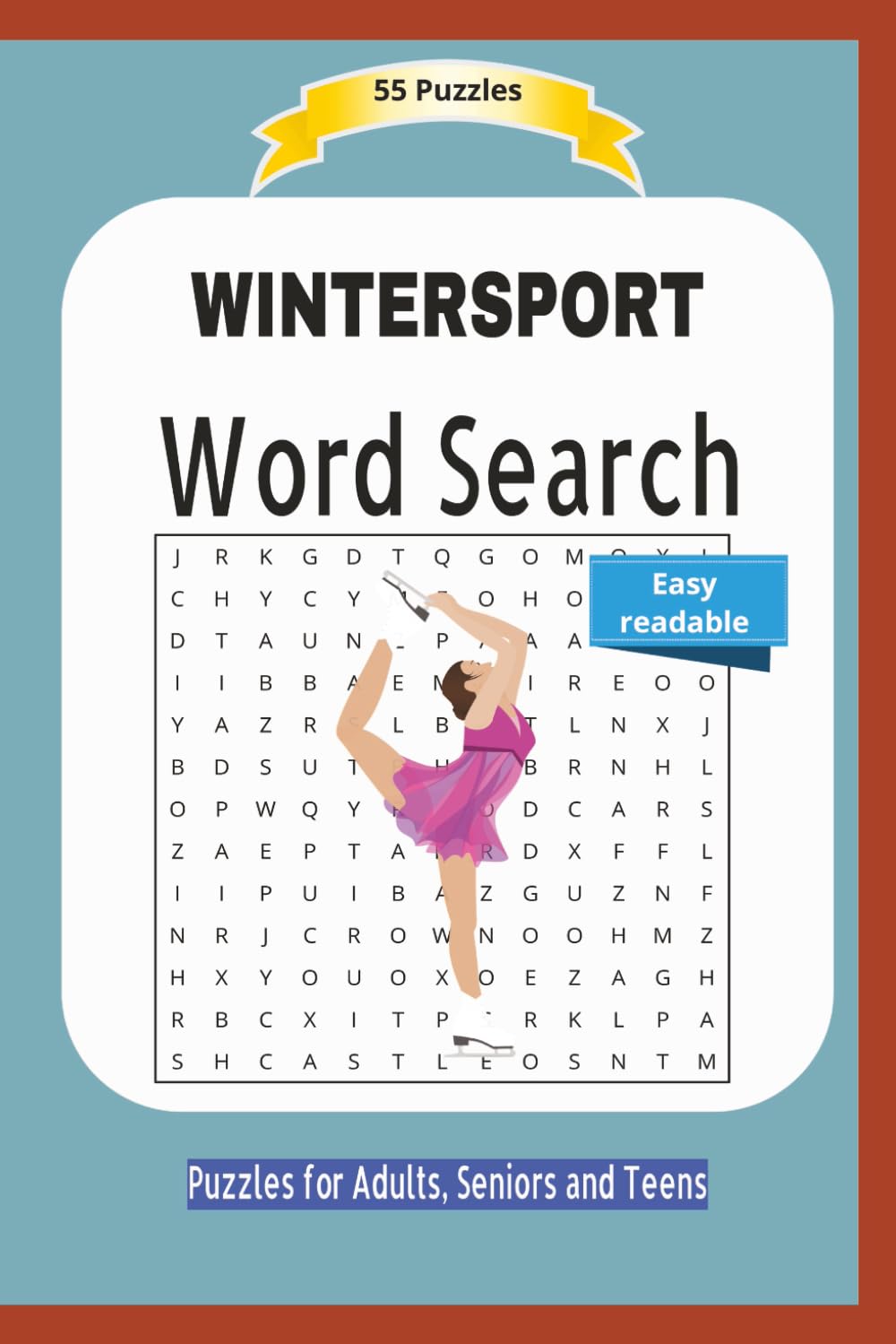 WINTERSPORT Word Search: About the wintersport, ski, ice-hockey, bob and more ... | Easy readable | 55 Puzzles | Puzzles for Adults, Seniors and Teens | Format 6x9 | 15.24 x 22.81 cm | 110 pages