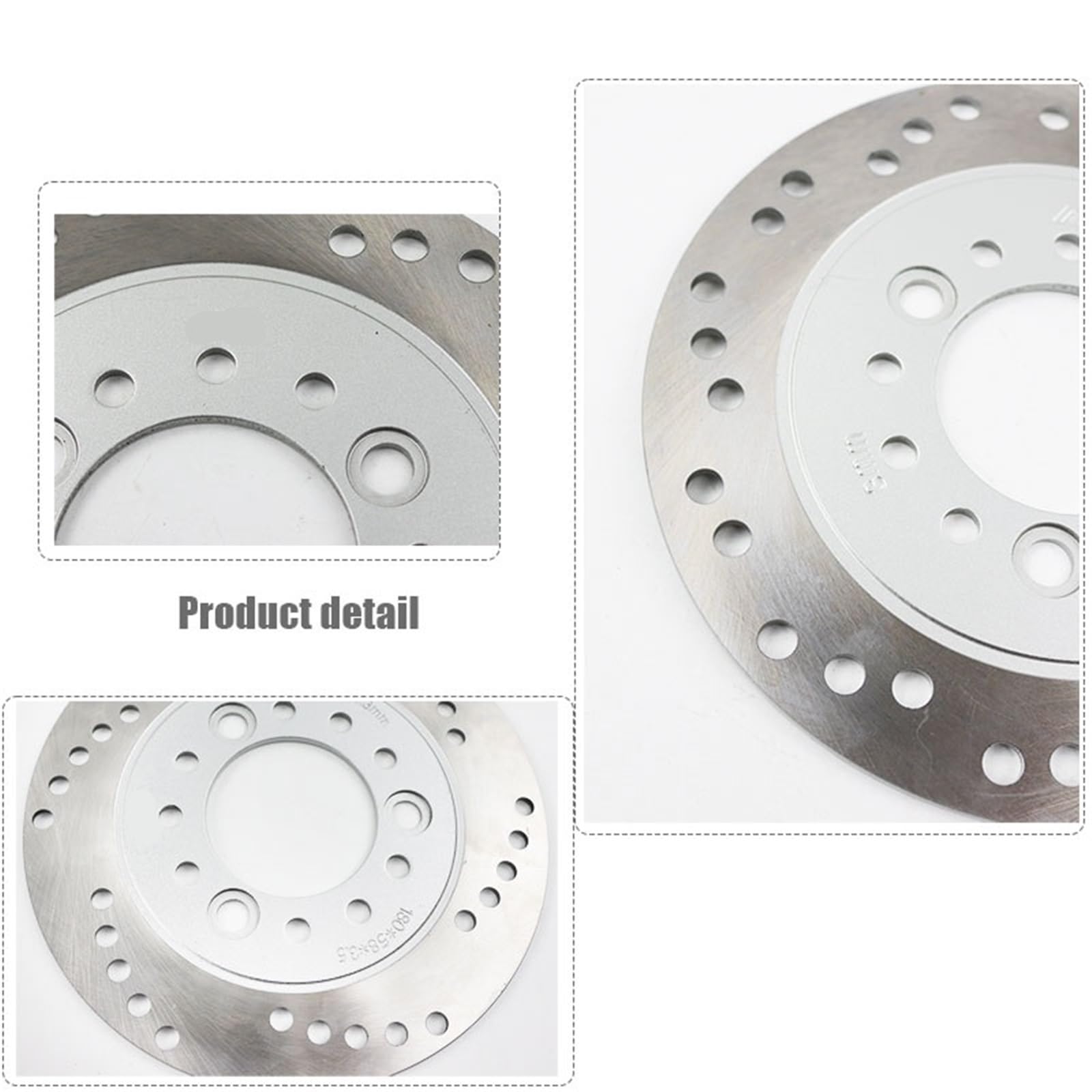 disques de frein à disque flottant Disque de frein universel en acier inoxydable de 180 mm et 190 mm, pour la plupart des motos, scooters et vélos de montagne.(Silver180mm)