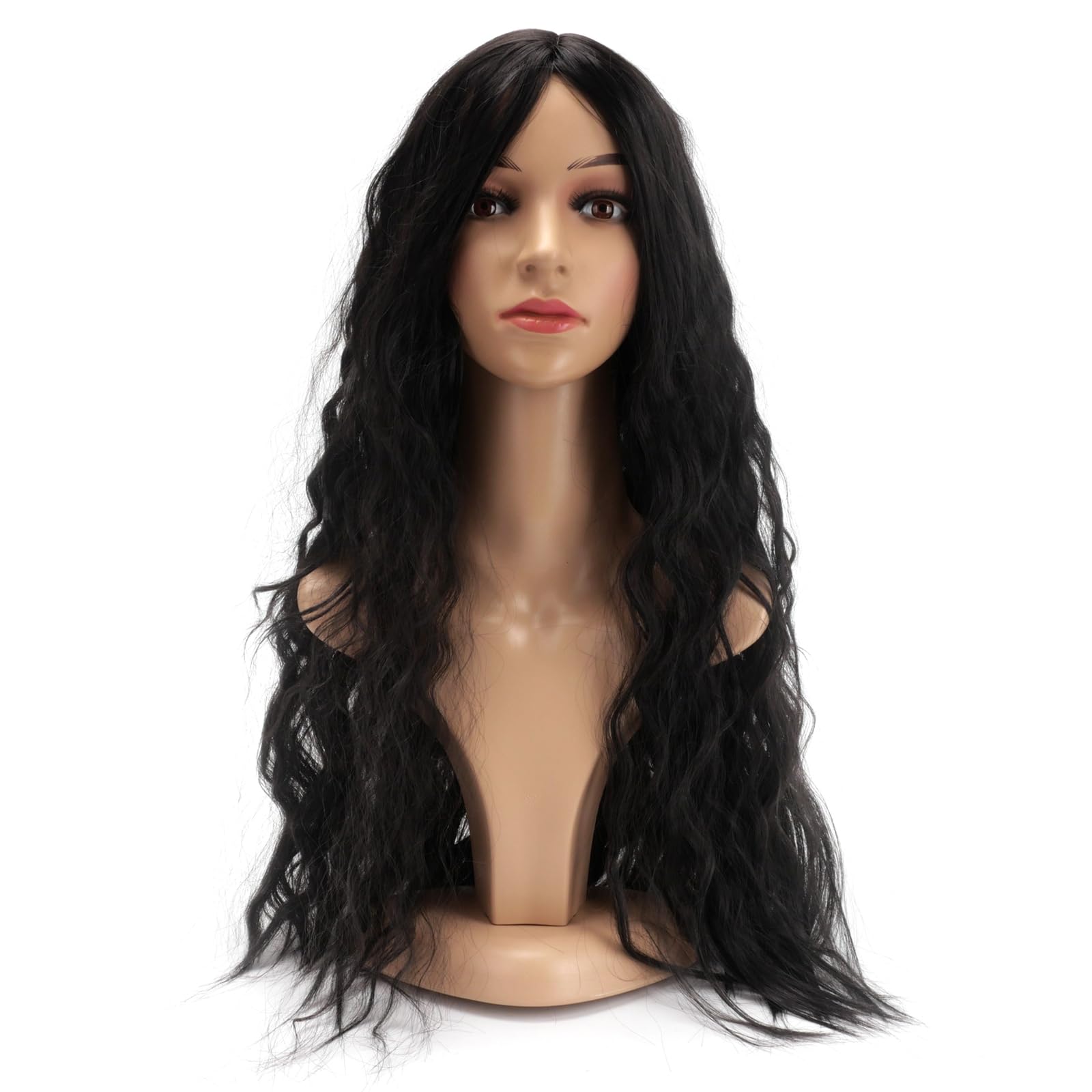 NEW ! Long Hair 27 inch Curly Wig Black AA Hair Front Wig Womens Brazilian Human Long Curly Lace  main image 4