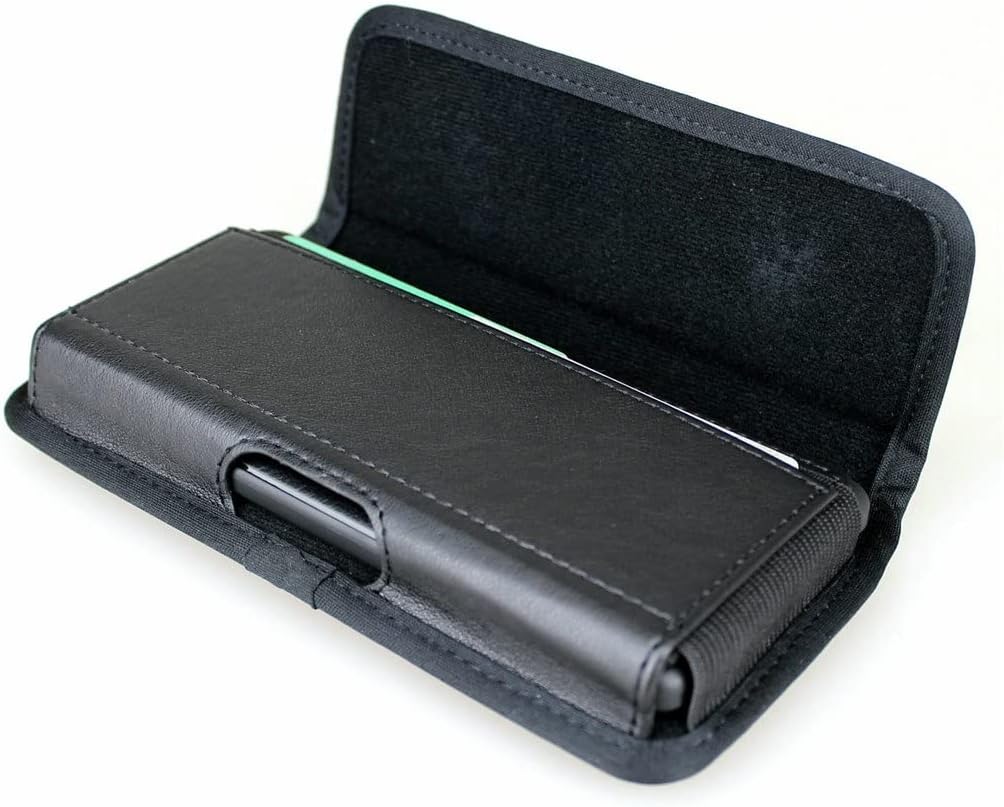 Horizontal Nylon Phone Holster Pouch Case Belt Clip Case with ID Card Holder