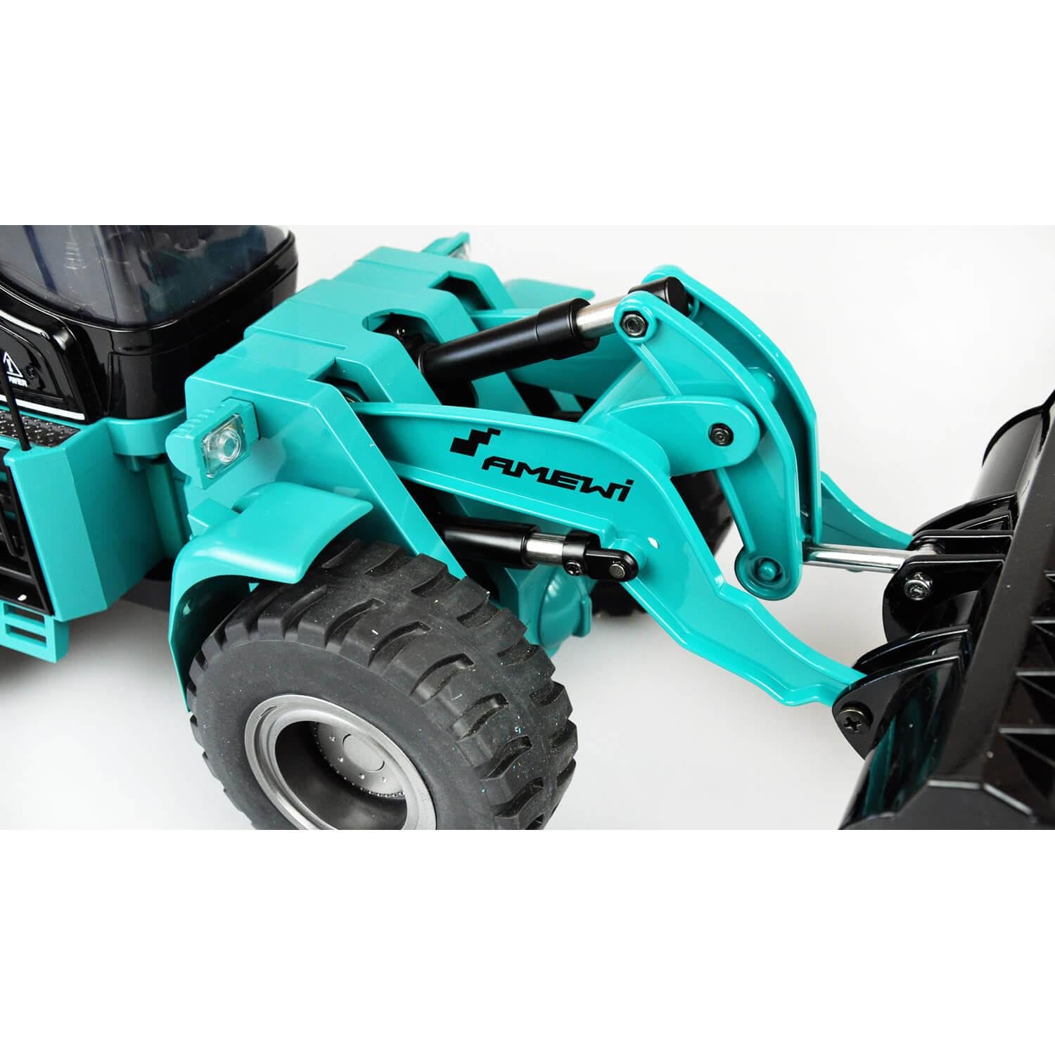 Amewi G485E Petrol 1:14, parzialmente metallo RTR, suono, luce, 10 canali, incl. lampada a tutto tondo RC telecomandato