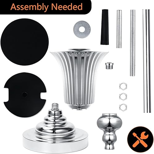 Miniatura 6 de Jarrón plateado para decoración de mesa de centro de mesa, jarrones de 22.4 pulgadas de alto para centros de mesa, centros de mesa de boda para