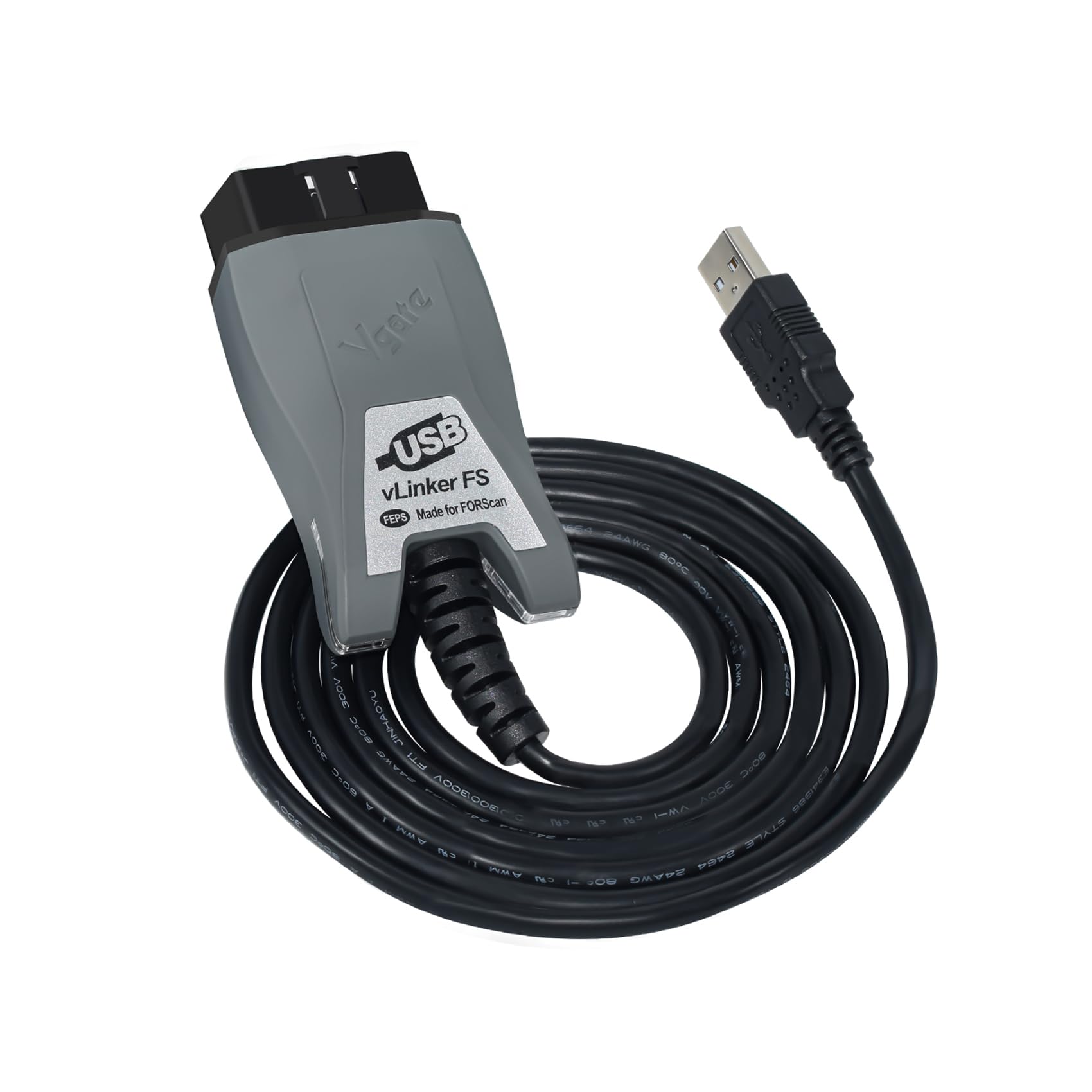 V-gate vLinker FS USB FORScan OBD2 Adapter for HS/MS-CAN Auto Switch, Wire OBD2 USB FORScan Adapter Code Readers & Scanner Diagnostic Tools