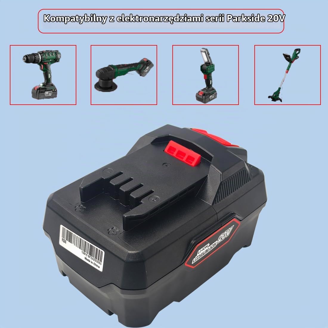 Akumulator 5,0 Ah do Parkside 20 V Pap 20 A3, Pap20 B3, kompatybilny z Parkside PSTA 20-Li A1, passk 20-li a1, PSSPA 20Li F4, PSSA 20Li B2, PAGHS C3