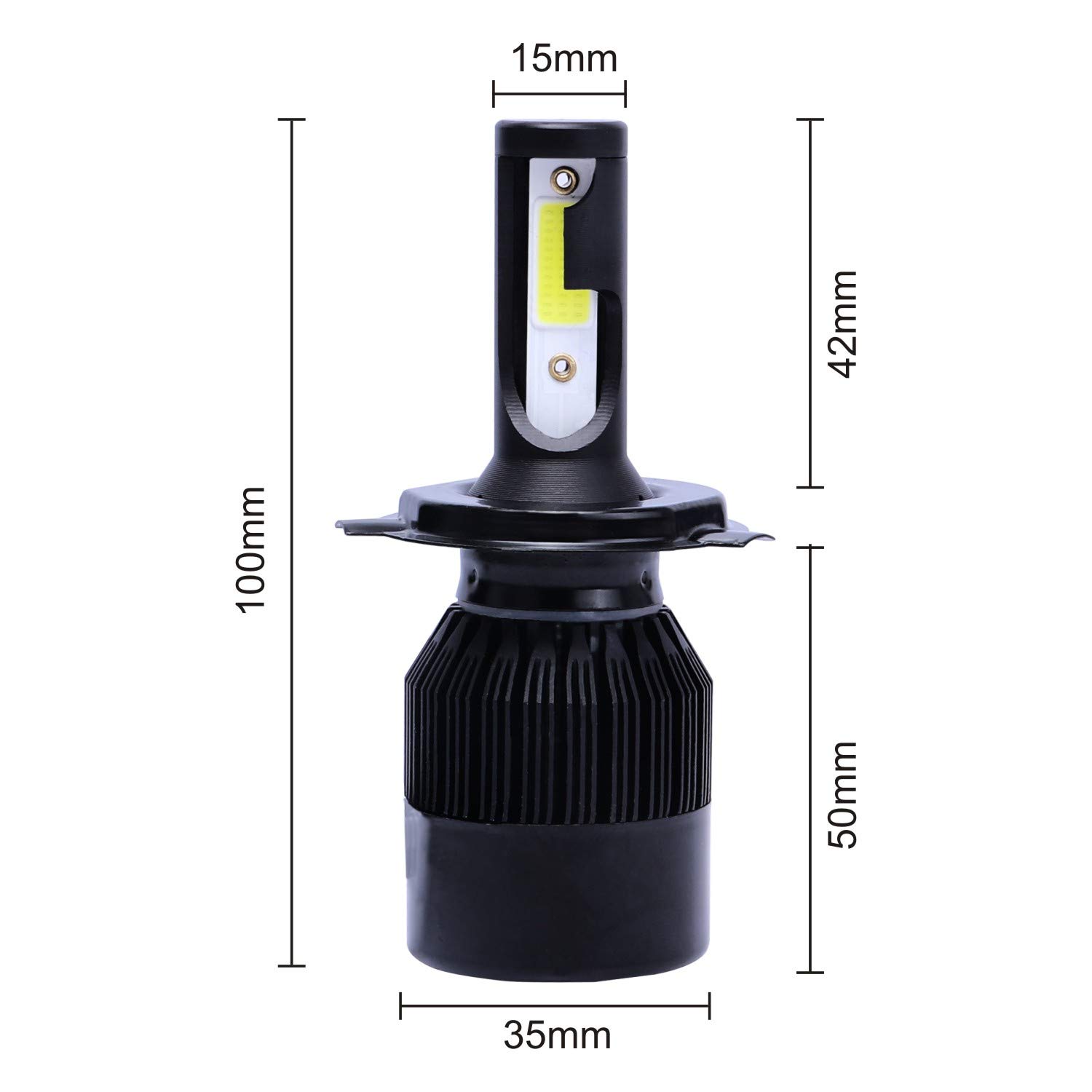Amazon | GZCRDZ DC12V車用 LEDヘッドライト 冷却ファン付き H1 H4 H8