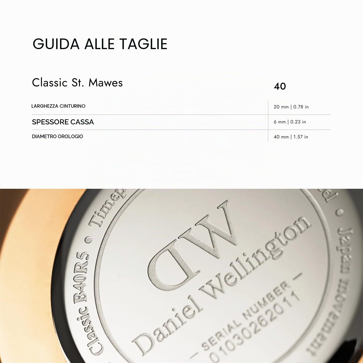 Daniel Wellington Classic Orologi Rose Gold Italian Nappa