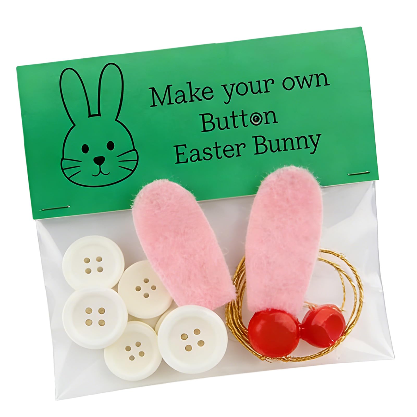 Kaeltsyn Gift Button Rabbits, Eggs and Carrot Ornament Craft Set Teachers Friend Family Festival Present Giving for Celebration