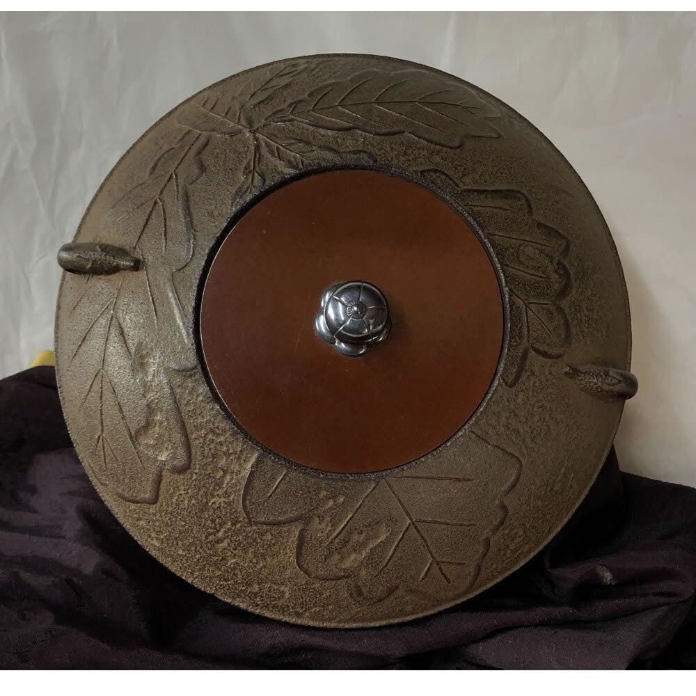 Amazon.co.jp: F815 木村一無 (肇次郎) 高山寺 柏釜 銀摘 共箱 茶釜  