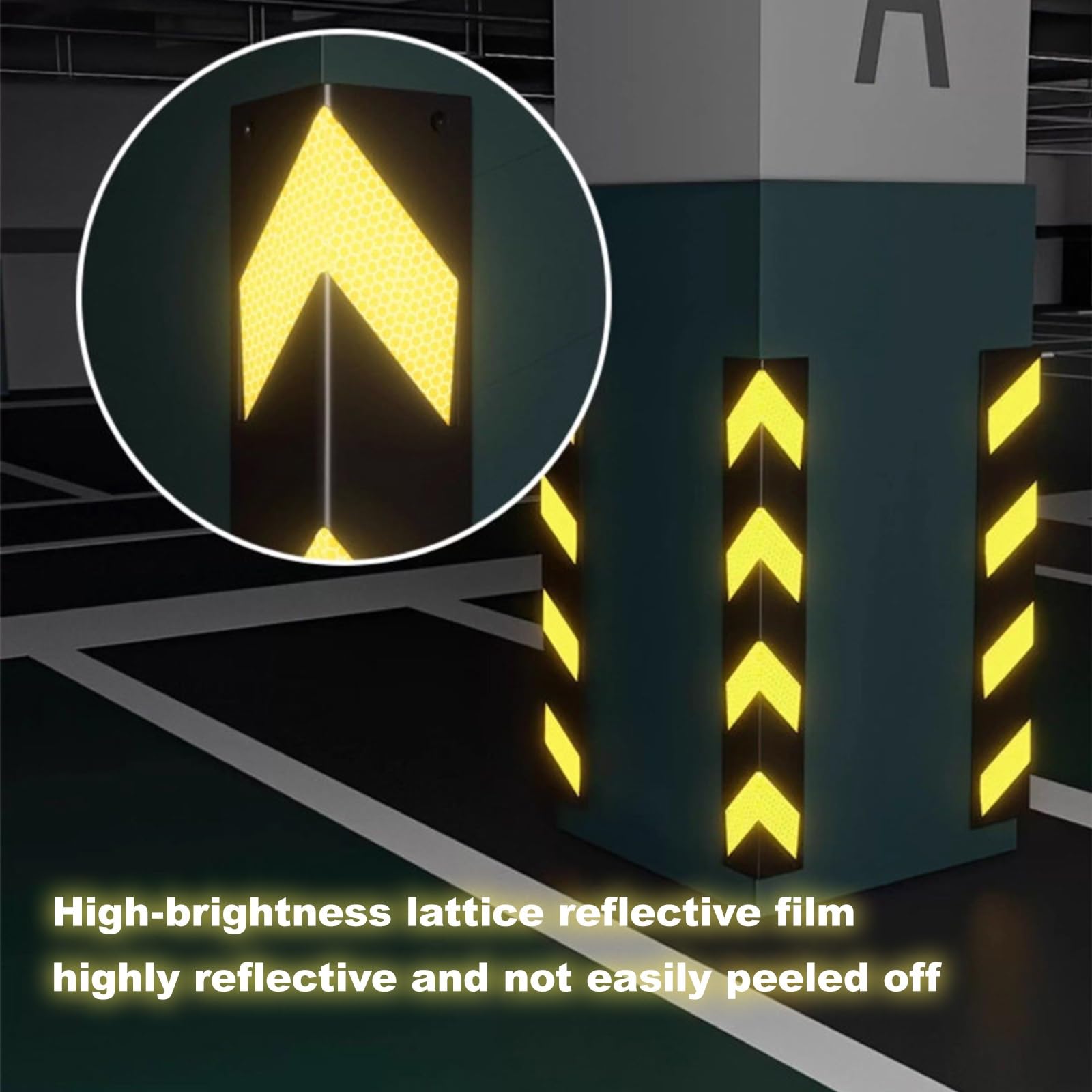 Garaje Protector Pared, Reflectante Protector Columnas Garaje, Amarillo y Negro Protección Parking Se Puede Usar para Proteger el Coche en Interiores y Exteriores(800x90x10mm)