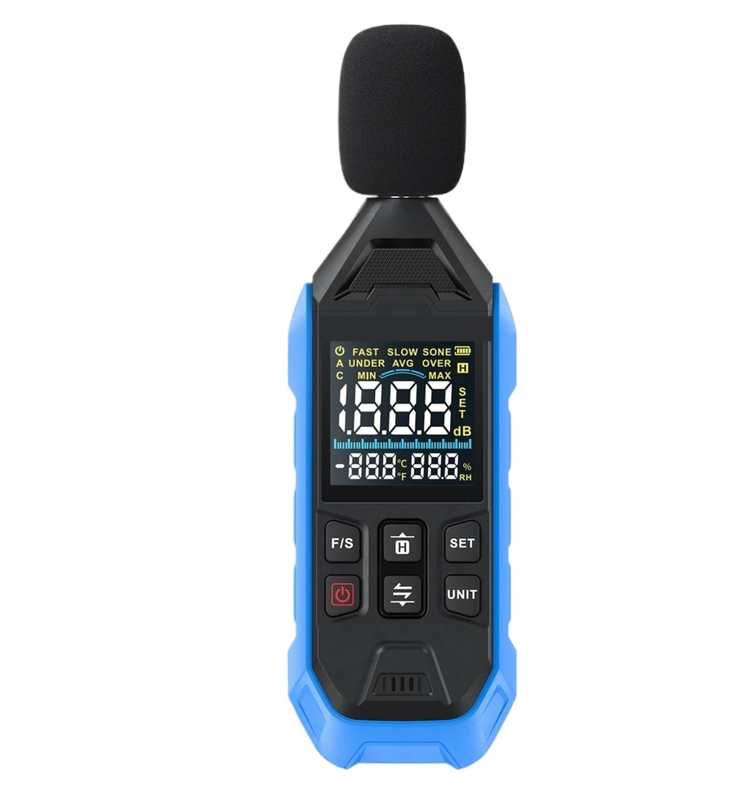 Edede One Color Decibel Meter, Digital Noise Meter Sound Level Meter Handheld Db Meter 30~130Db Audio Measuring Instrument 600Mah Lithium Battery