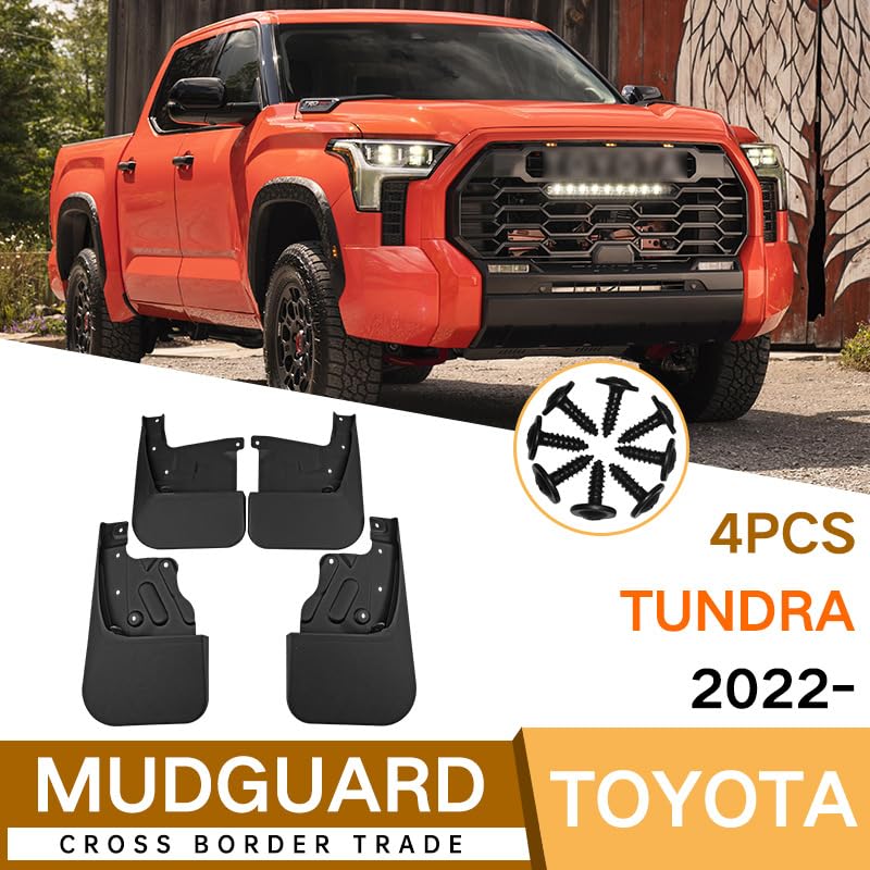 Image of 4Pcs Wheel Mud Flaps for Toyota Tundra 2022 2023 Front & Rear Tire Protector Mudflaps Splash Guards,No Drilling Required
