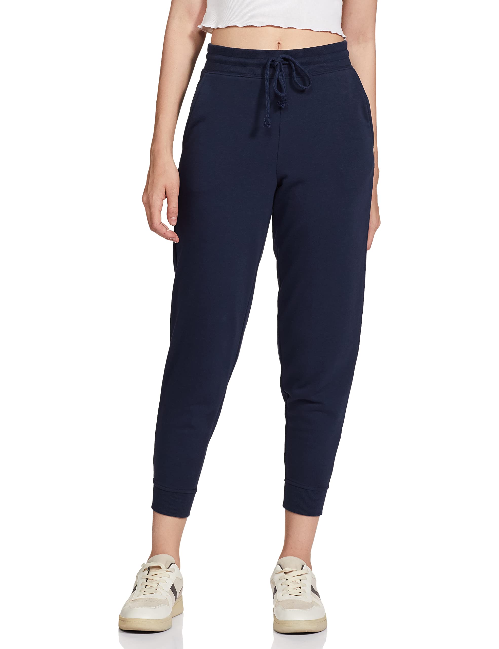 marks & spencer Women's Cotton Solid High Rise Regular Fit Jogger-picture-15