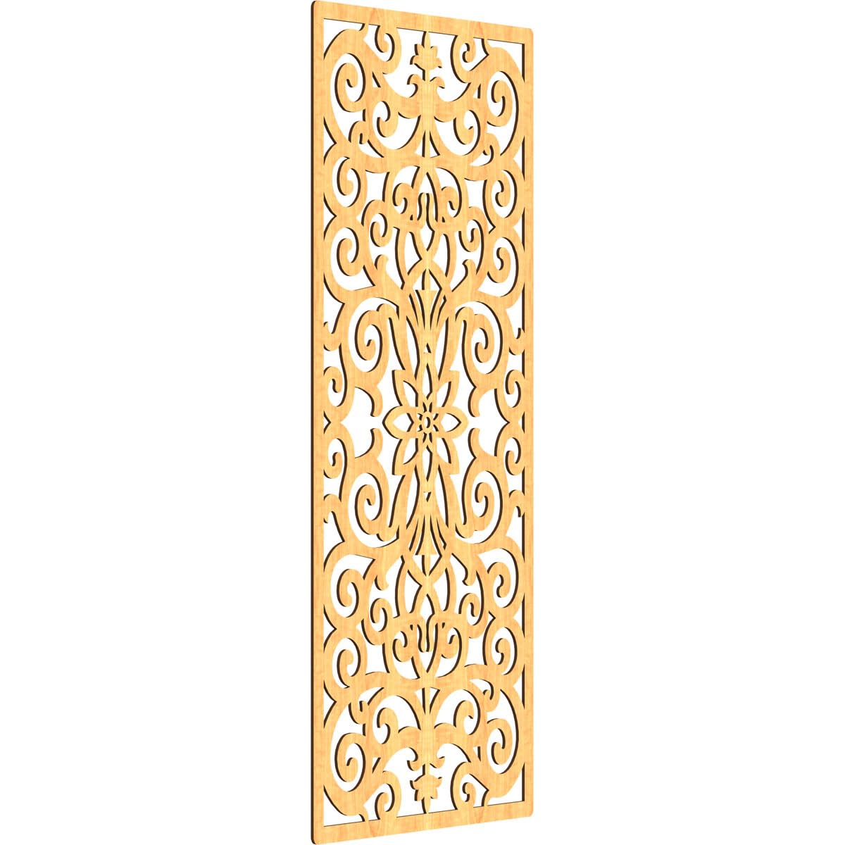 Buel Decorative Pierced Fretwork Wood Wall Panels, 31 3/8"W x 79 3/8"H x 1/4"T, Cherry
