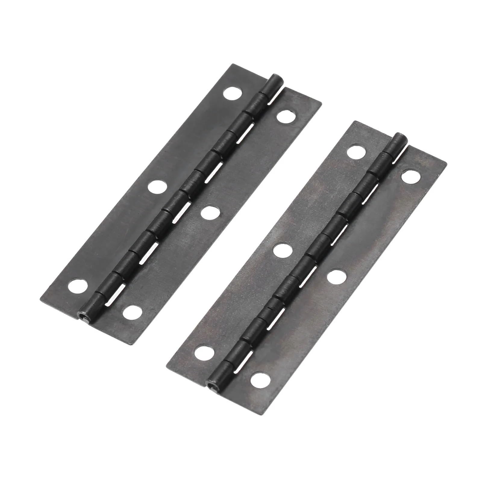 2pcs Black Hinges + 12 Screws 75 * 24mm 6 Holes Wood Cabinet Hinges