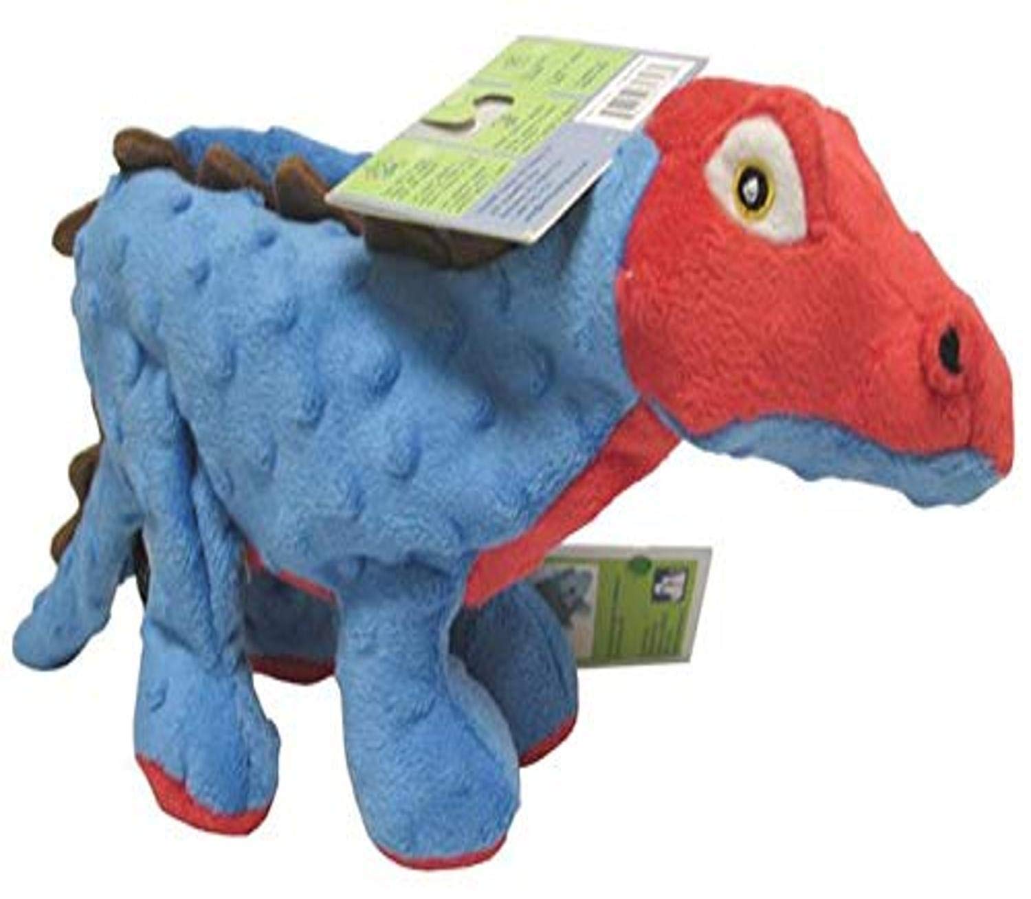 goDogSpike The Stegosaurus Dog Toy with Chew Guard, Large, Blue