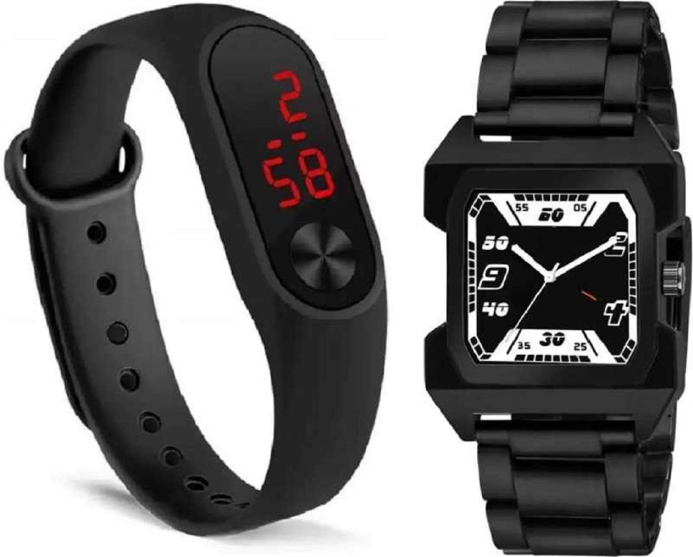 SELLORIA Square Model Analogue Digital Black Dial and Stainless Steel Chain Strap Watch for Mens (B0844VDCTS) Amazon Price History, Amazon Price Tracker