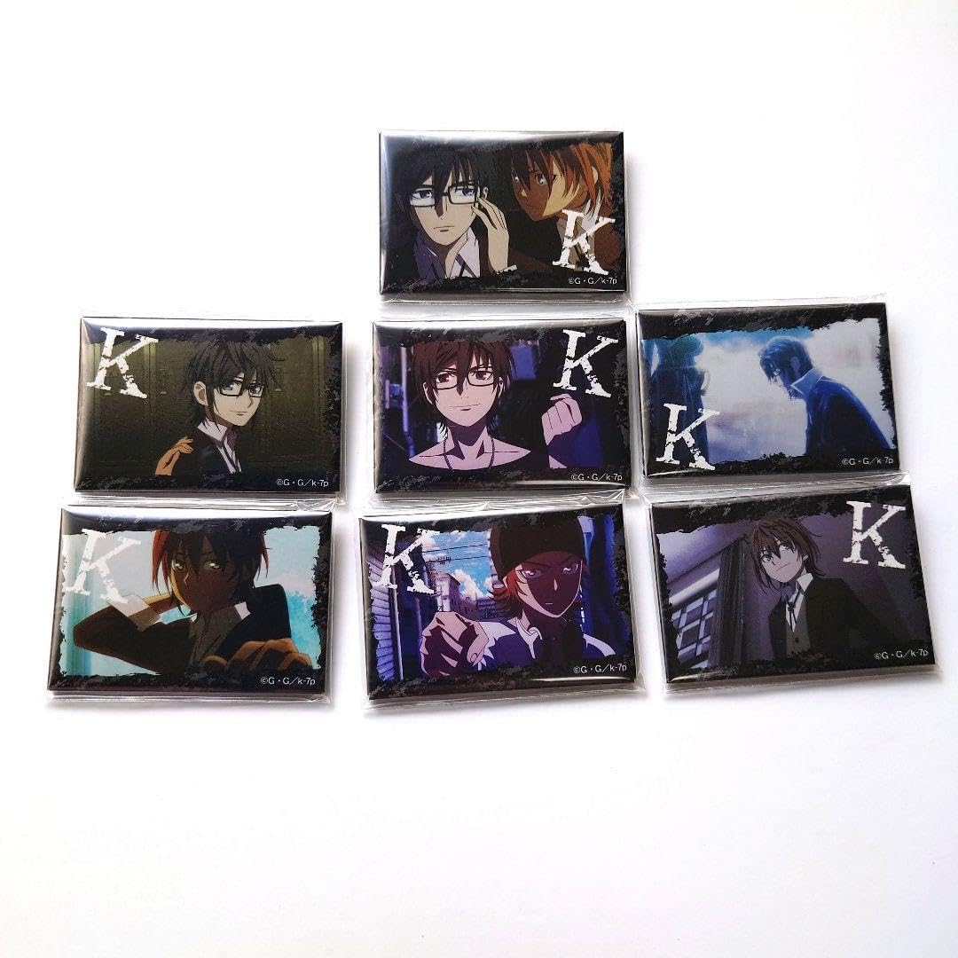 アニメK伏見猿比古八田美咲スクエア缶バッジ7個セット