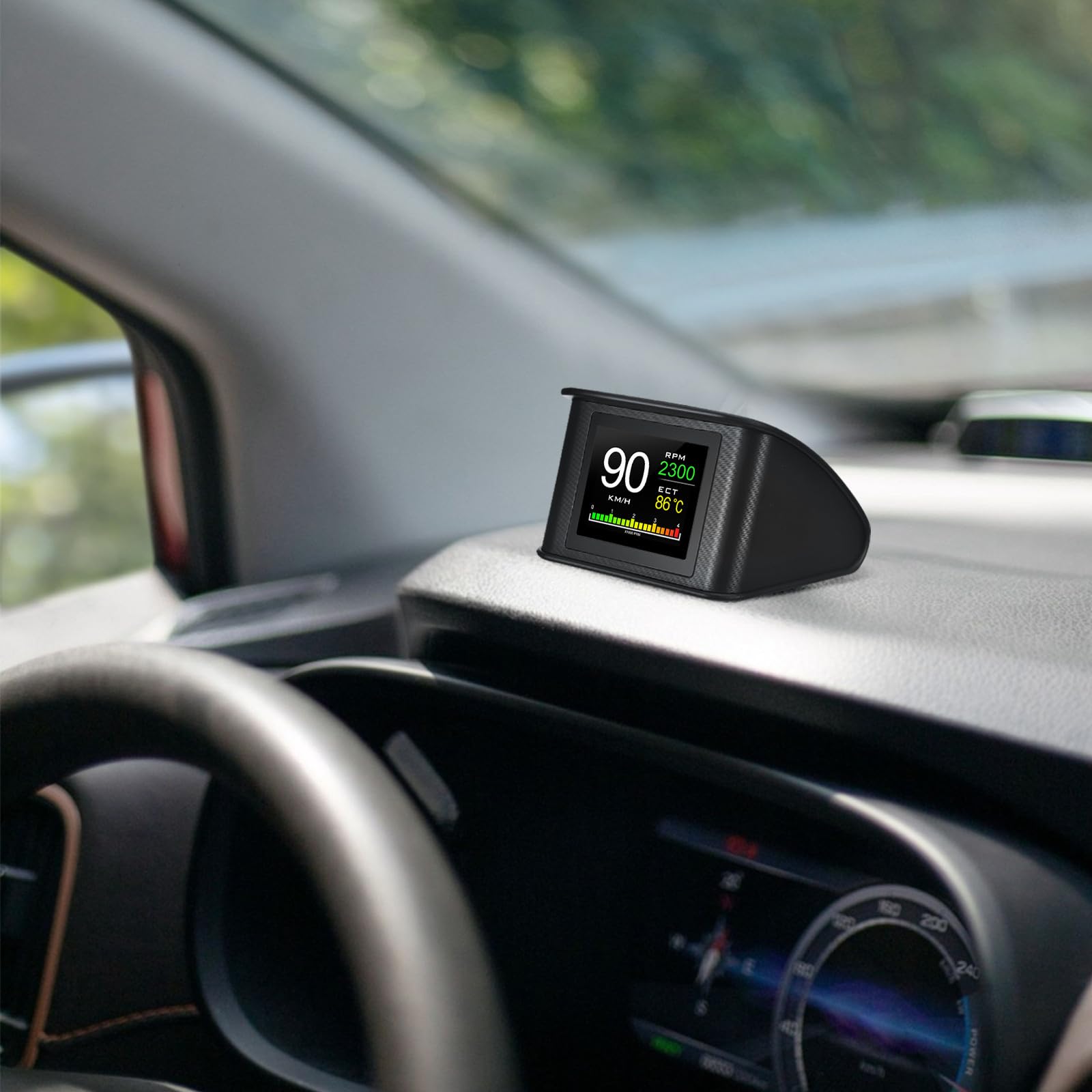Velocímetro Digital Portátil y Navegación en Viajes para Coche con Pantalla Lcd Abs y Pc, Visualización de Velocidad para Conducción Segura