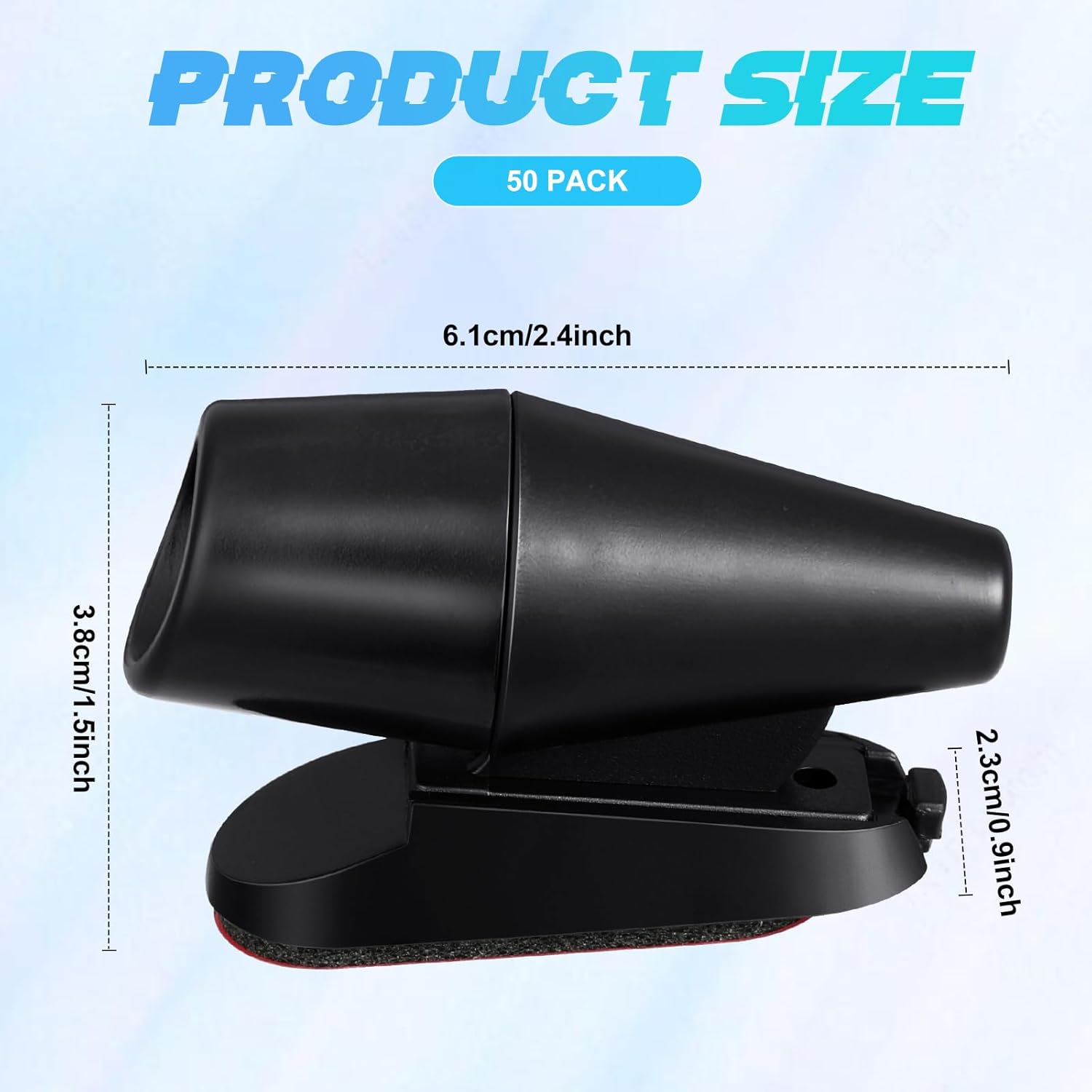 Frienda 50 Pieces Deer Whistles for Vehicles Avoids Collisions, Deer Whistles for Car, Horns for Vehicles Warning Devices with Waterproof Animal Alert for Car and Motorcycle (Black)