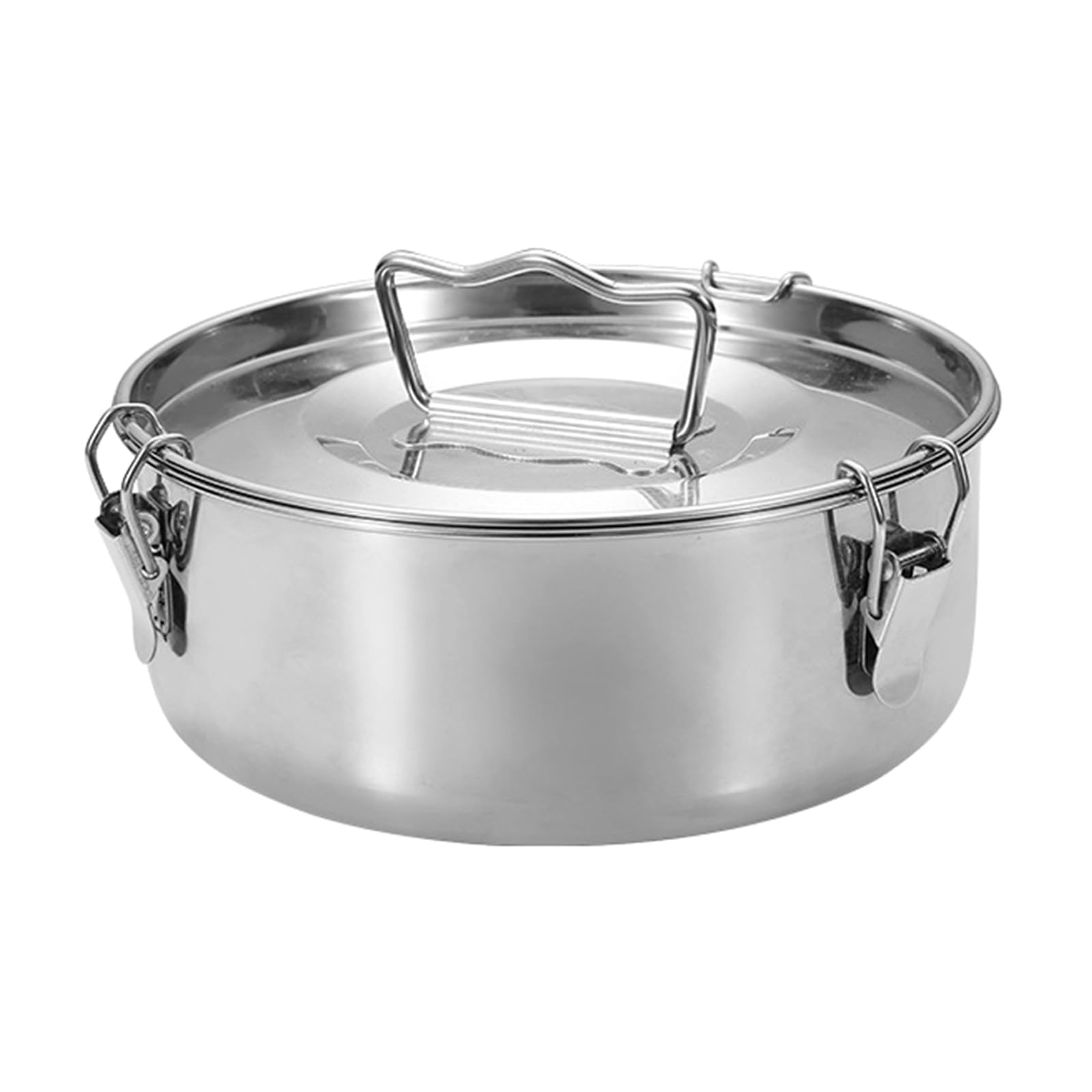 PANGBOER Cake Baking Tool 304 Stainless Steel Ergonomic Handle Flan Pan with Secures Sealing Design for Cake Dessert Flan Maker Stainless Steel Molds