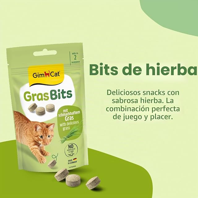 Foto 2 de 8 de GimCat Gras Bits - Con vitaminas naturales y nutrientes de la hierba deshidratada