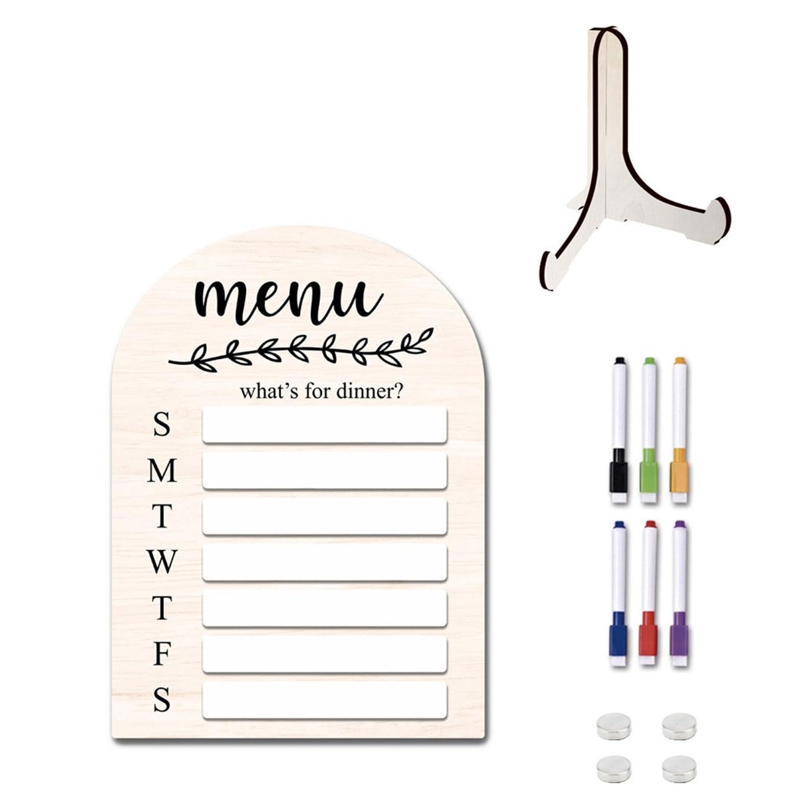 Wood Fridge Whiteboard Calendar Weekly Planner Board Whiteboard for Kitchen Easy Installation