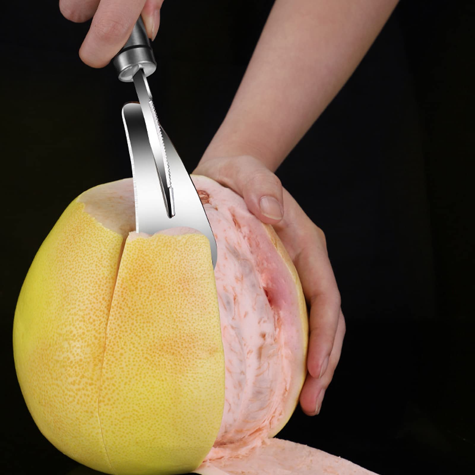 Grapefruitmesser Edelstahl 3 Stück - Gebogen Mit Grapefruitlöffel und Orangenschäler - Für Grapefruit und Orangen Küchenwerkzeug