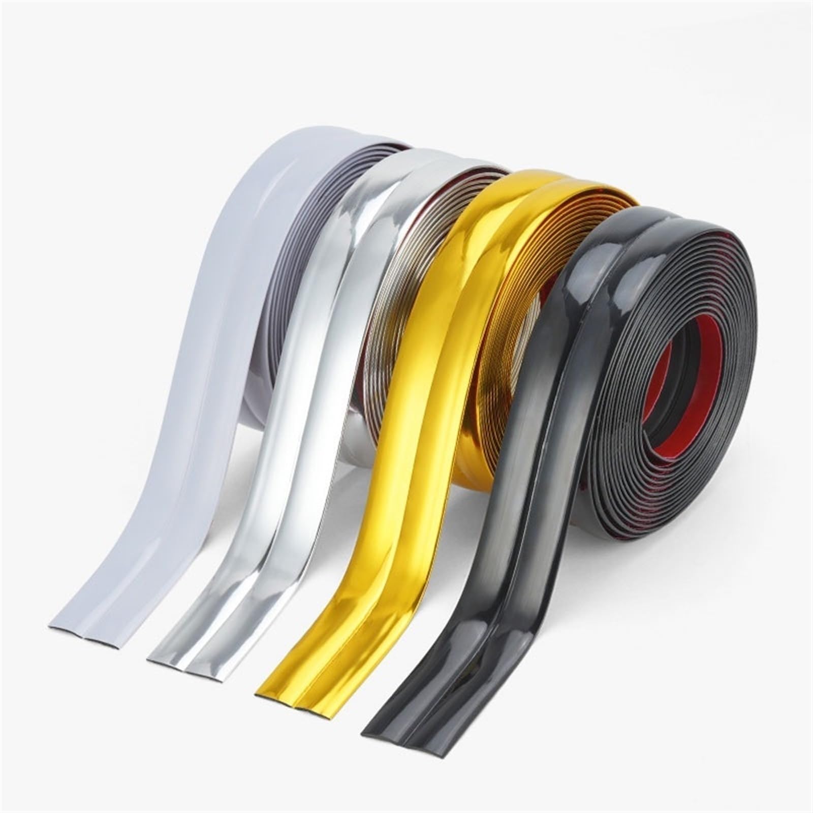Peel and stick molding, 5m Self-Adhesive Metal Wall Edging Strip Multifunctional, Corner Guards, Caulk, Table Edge and Door Frame(White,6cm)
