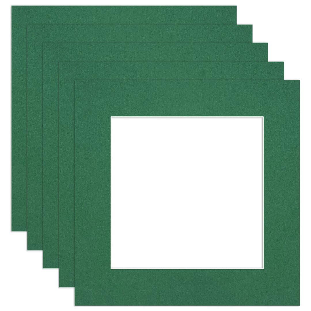 Procut Global 60x60cm Emerald Picture Mounts to Fit 40x40cm Aperture - Precision Cut Cardboard Photo Mount - Ideal for Frames, Prints, Artwork & Certificates - Sizes & Colours Available - 5 Pack โ image 1