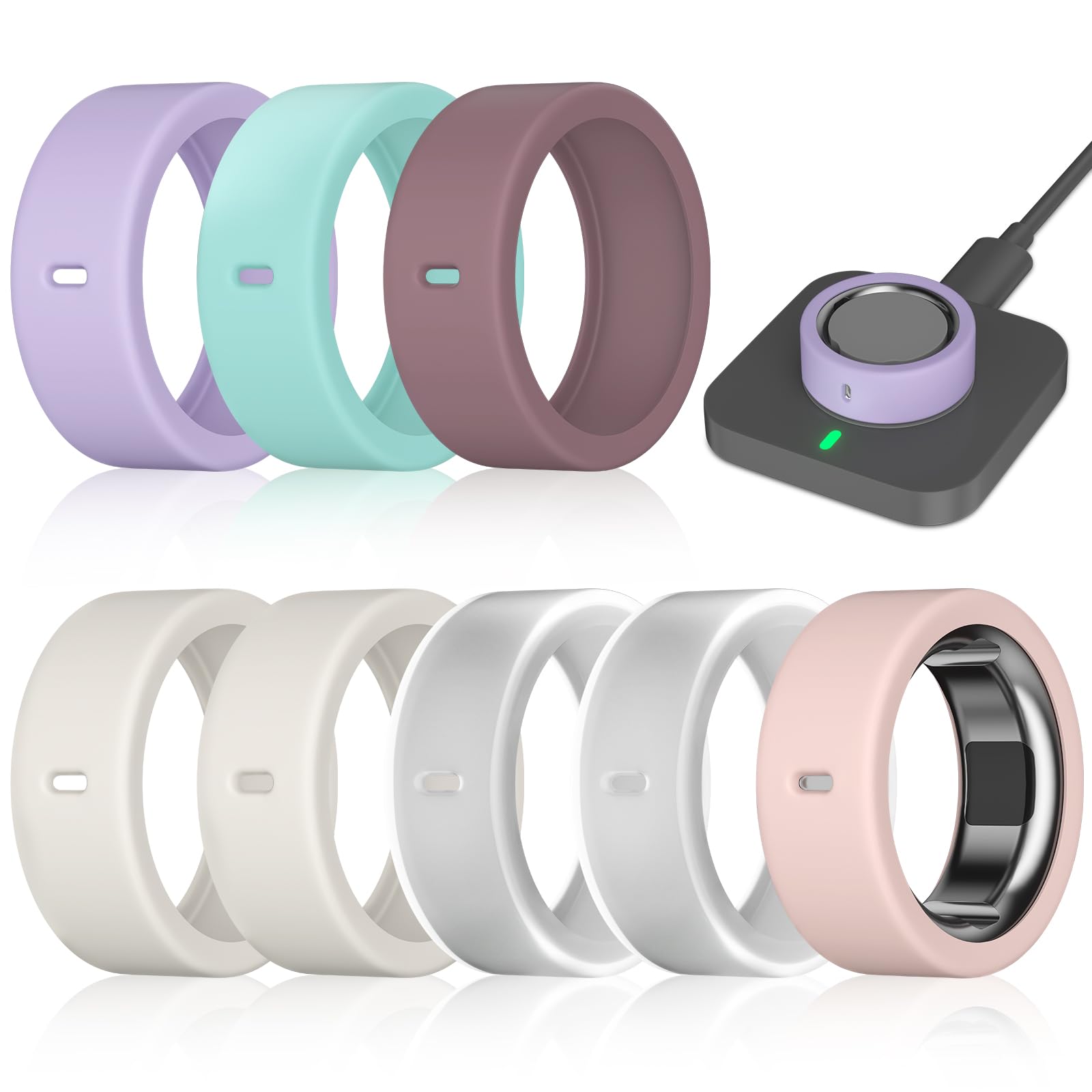 8 Pack Ring Cover Compatible with Oura Ring Gen 4/4 Ceramic/Gen 3