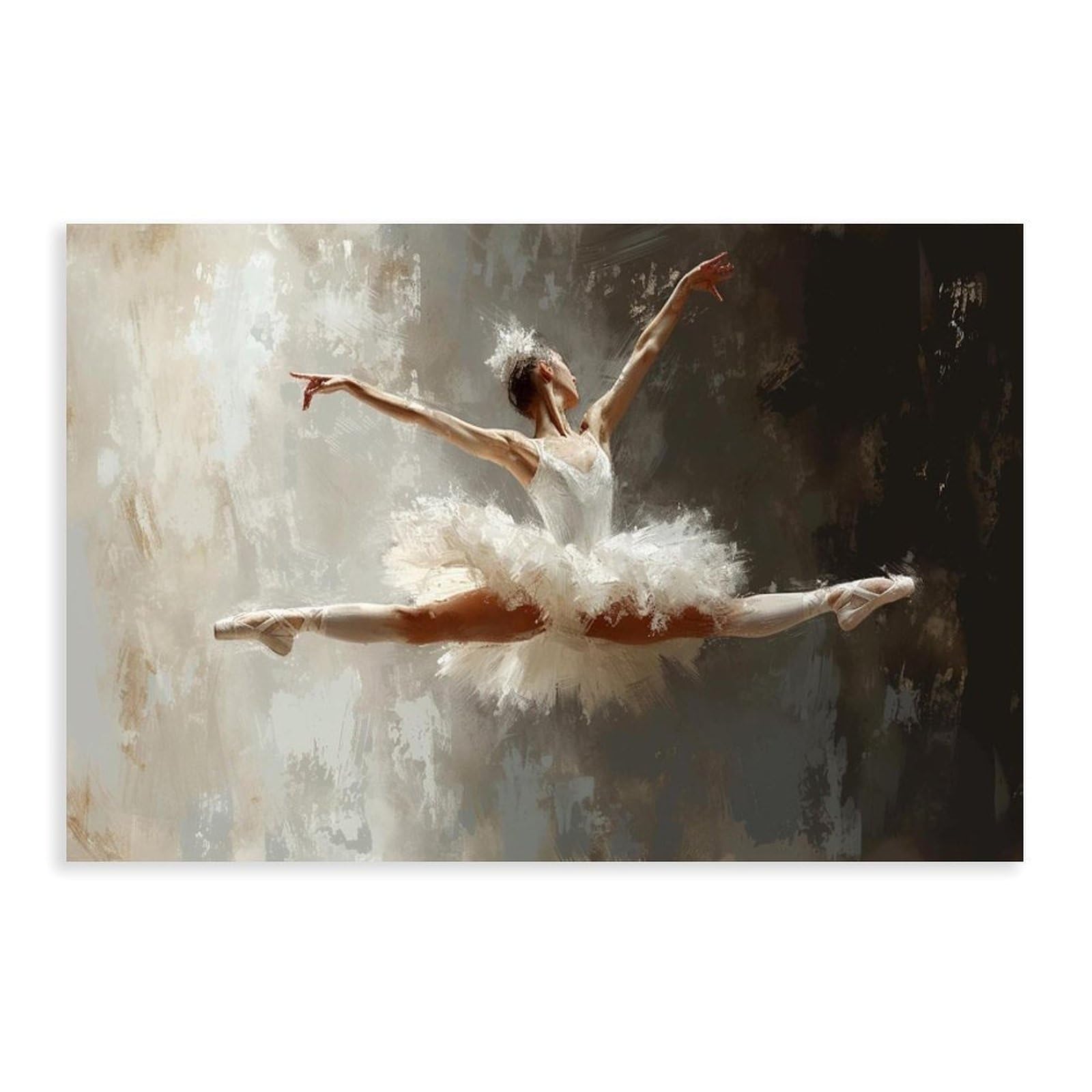 PHTHDB Graceful Ballet Dancer Canvas Painting Gift Canvas Poster for Home Decor Gift