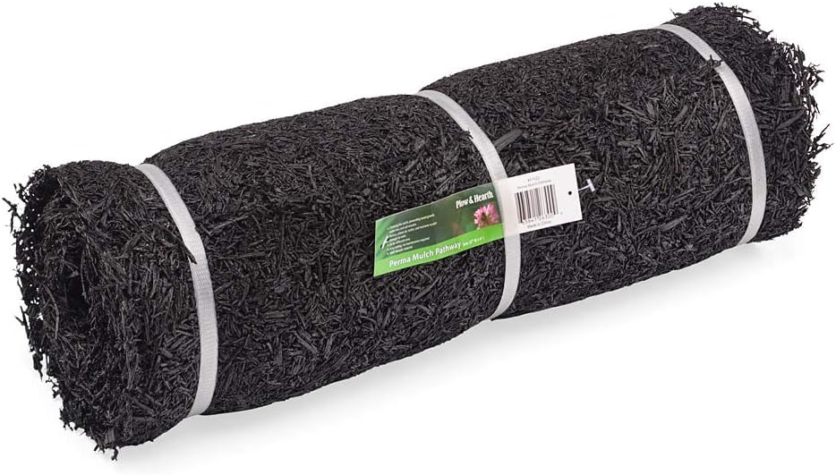 Permanent Mulch Recycled Rubber Border - 6 Feet Long x 22 Inches Wide | Weed Deterrent | Easy Install | Scatter-Proof | Landscaping | Paths | Eco-Friendly Design