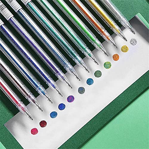 Set de 18 bolígrafos de gel metálico brillante miniatura 3