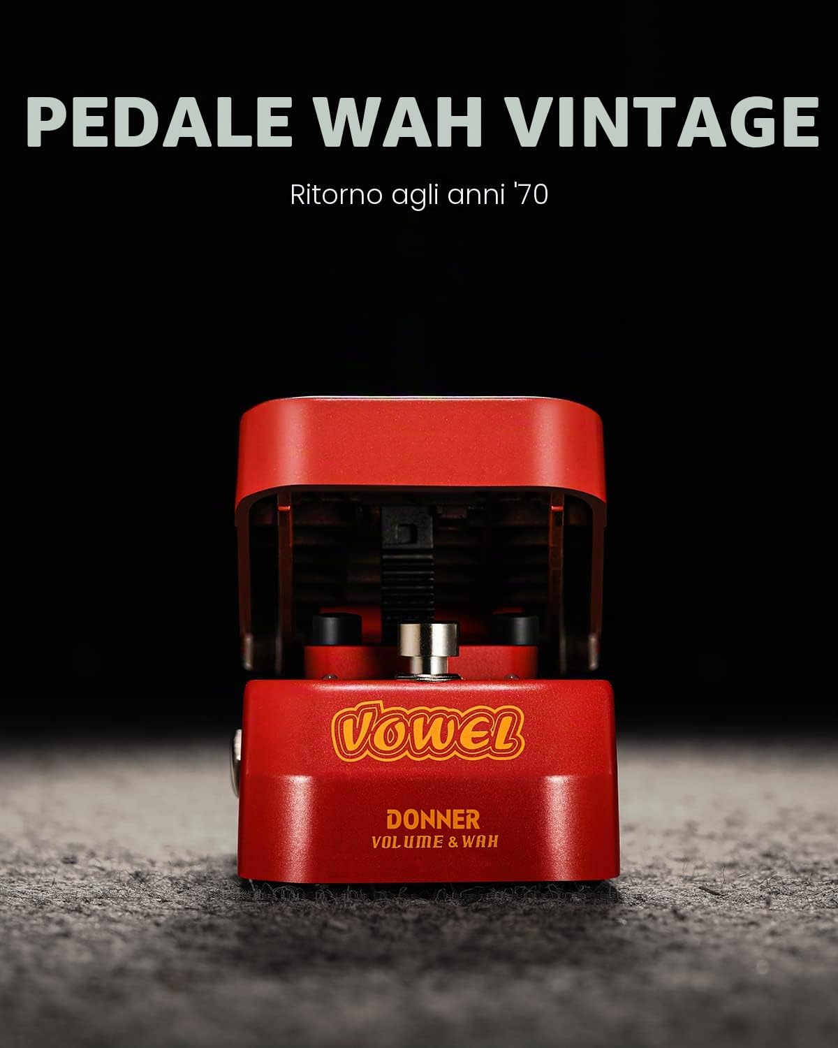 Pedale Wah per chitarra Donner, pedale 2 in 1 Wah e volume, mini pedale effetto per chitarra elettrica vintage con controllo attivo del volume Wah Wah, pedale leggero per effetti vocali