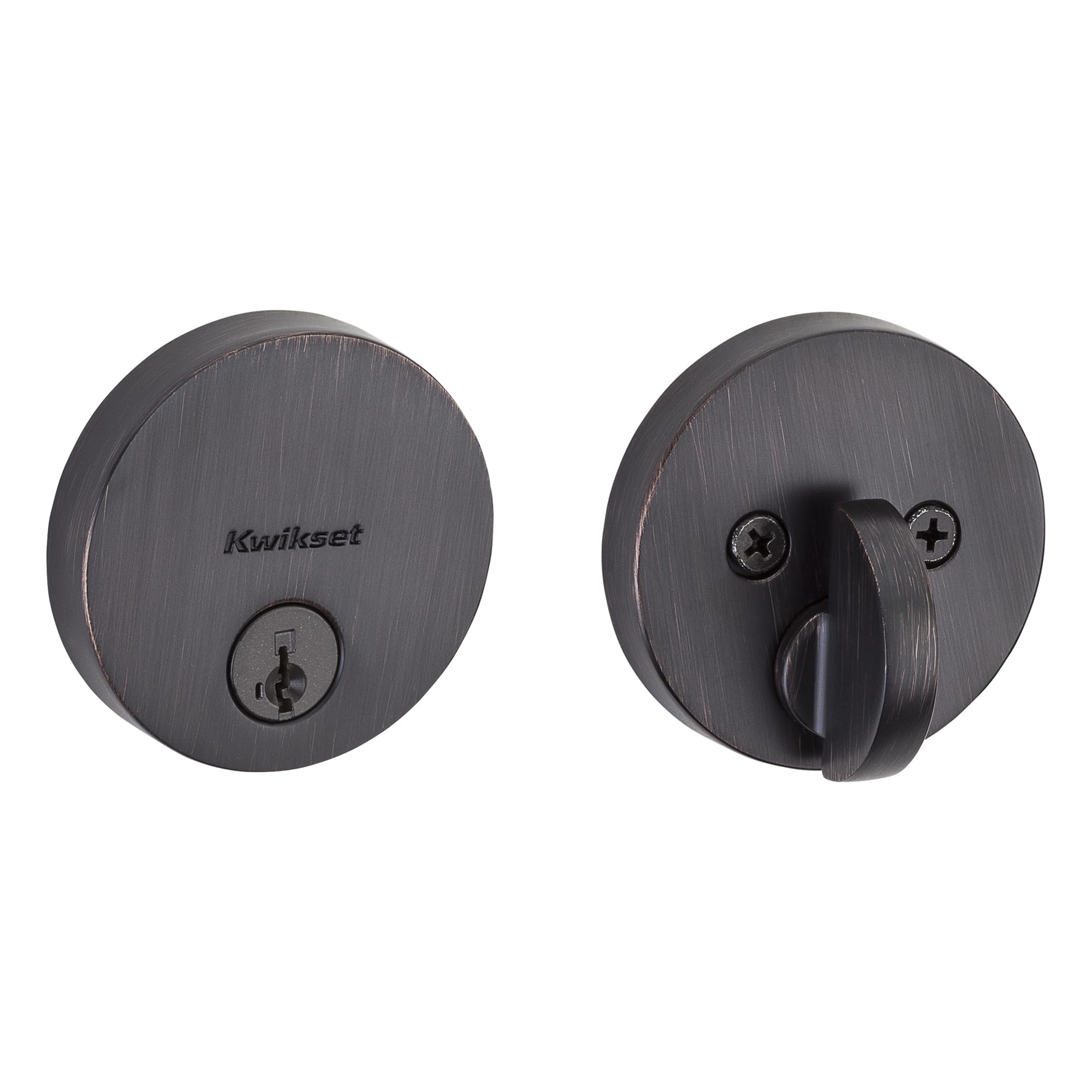 Kwikset Uptown 92580-023 Pêne dormant serrure de sécurité bronze vénitien pour porte