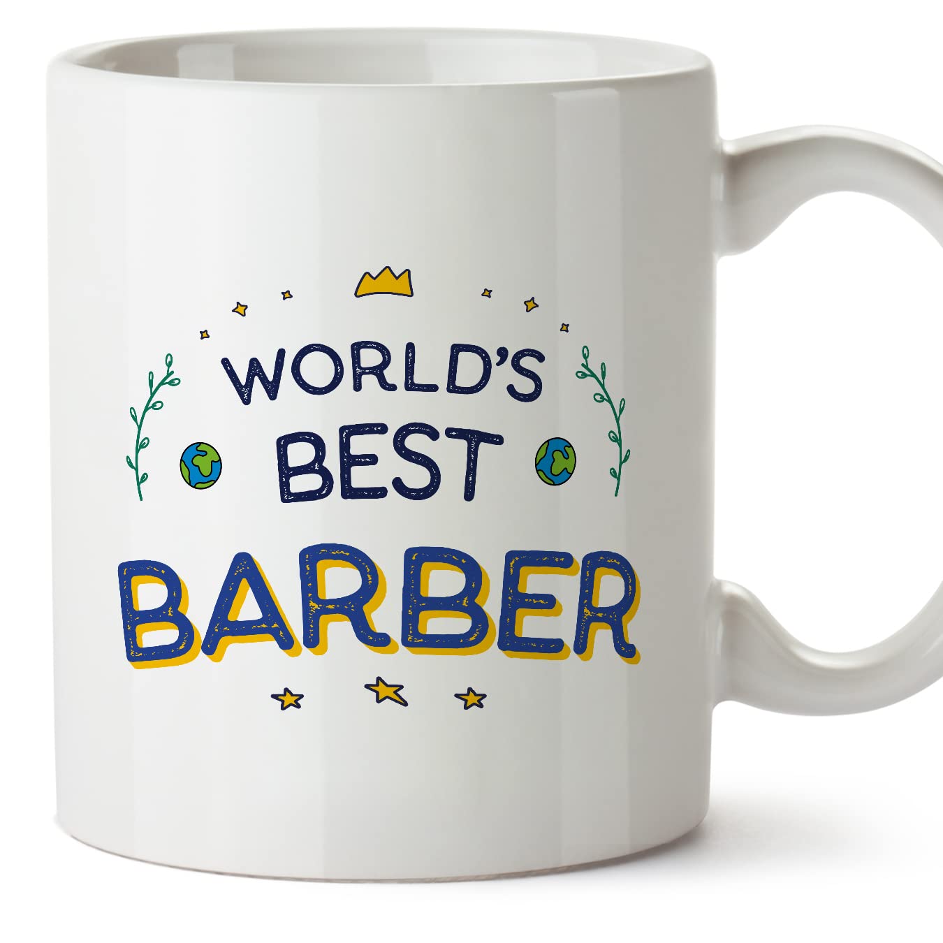 MUGFFINS Barber Mug - in English - World's Best - Funny Gift for Colleagues - Ceramic 11oz Mug โ image 1