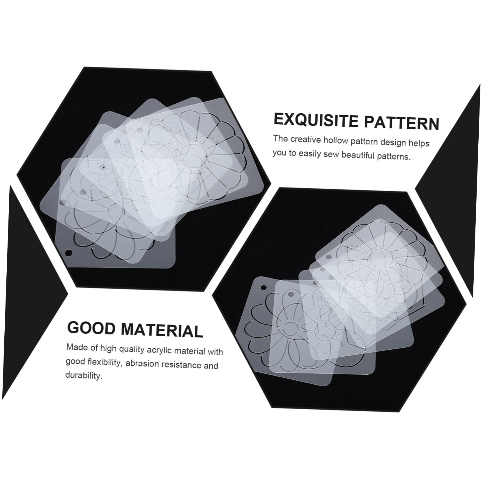 STOBOK 30piezas Plantillas De Acolchado Herramientas De Costura Plantillas De Bordado Para Patchwork Diseño Práctico y Duradero Para Proyectos De Manualidades y