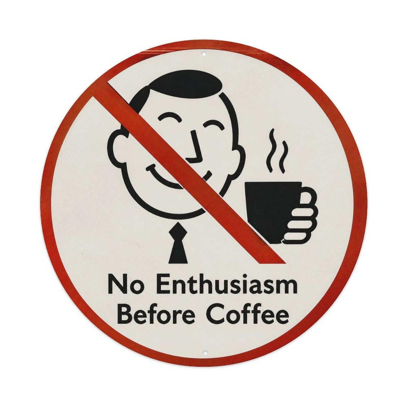 Olyhtr 8X8inch Classic Style Coffee Break Witty Notice British Screenprint Icon Metal Tin Sign