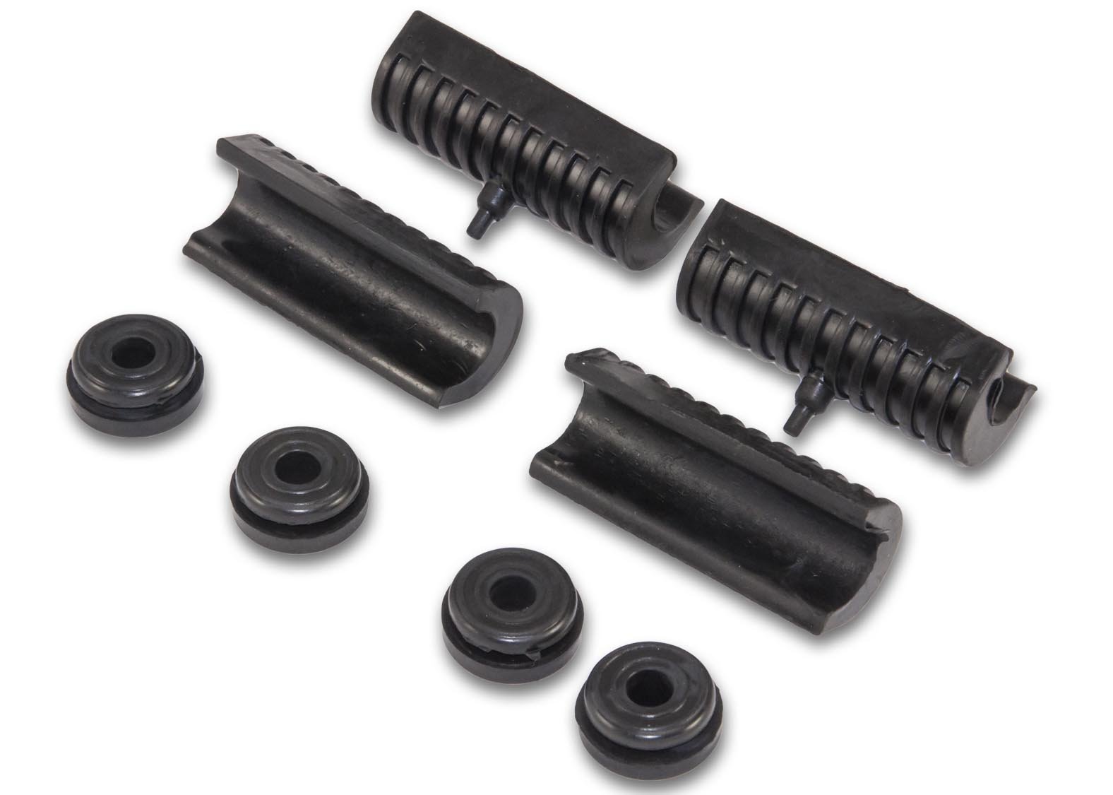 BB-HD1584-017 Black Rubber Support Cushion and Grommet for Saddlebags that fit on Harley Davidson Touring models 1993 - 2013. These work with original, fiberglass & sort or extended saddlebags