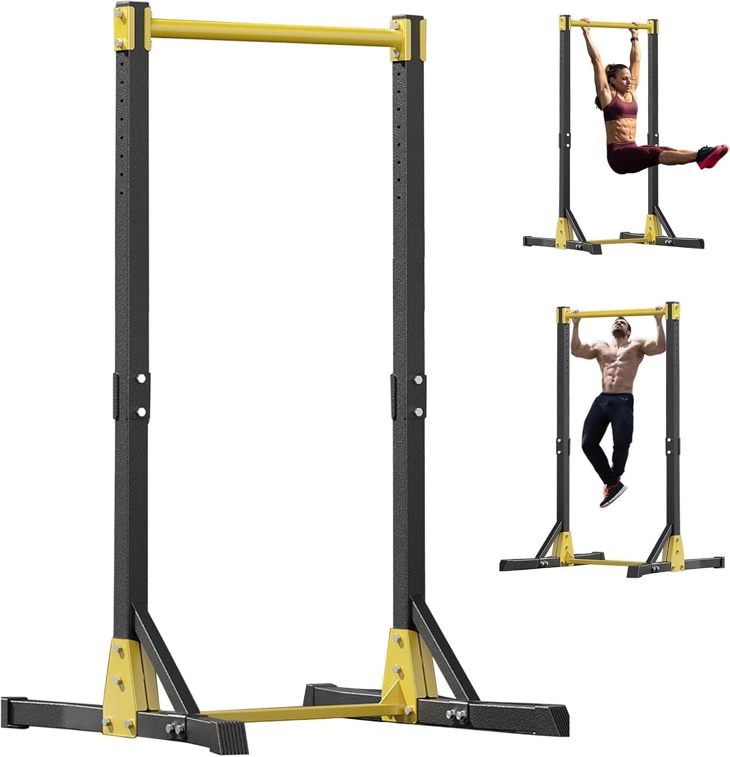 Power Tower Pull Up Bar Station, 400LBS Stable Pull Up Dip Station for Home Gym Strength Training Equipment, Freestanding Pull-Up Bar, Multi-Function Fitness Station, Home Gym Power Rack (Black)