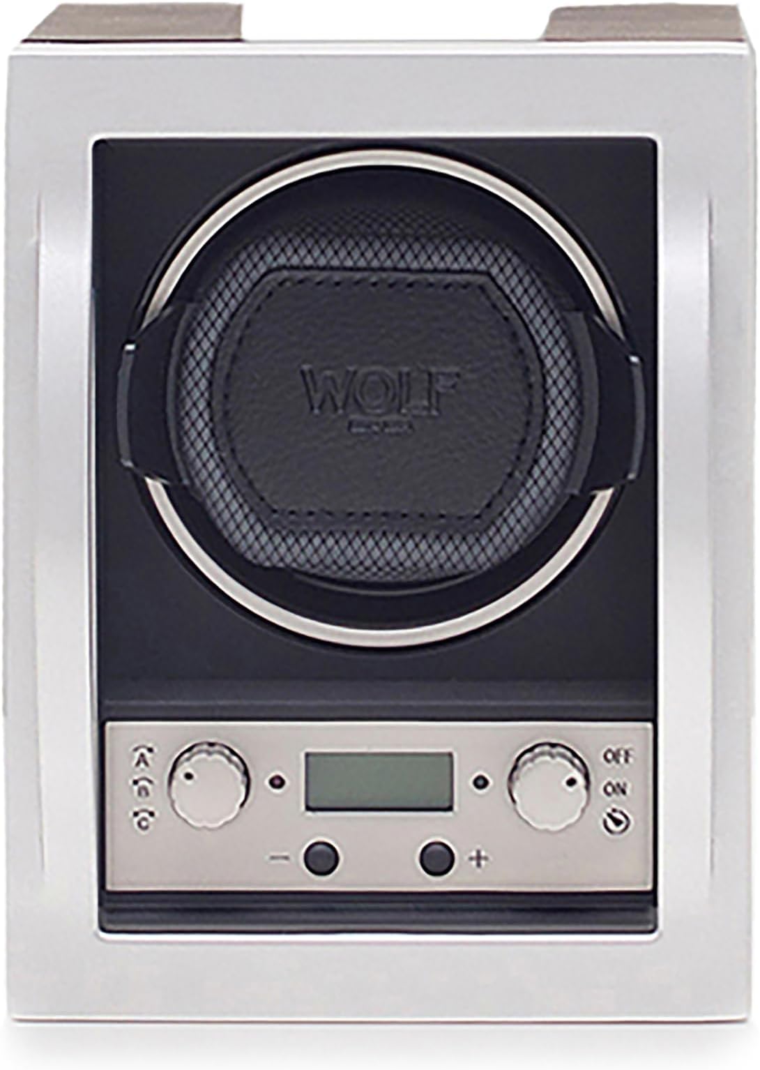Wolf Module 4.1 Watch Winder, Black - Secure Fit with Patented Lock-in Dynamic Cuff - Accommodates All Wrist Sizes - Includes Universal Adapter